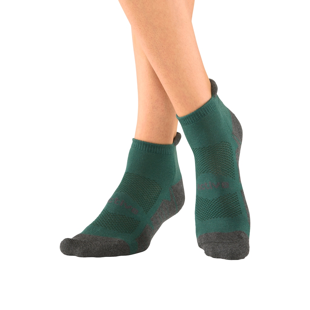 LASCANA ACTIVE Sneakersocken, (Packung, 6 Paar), mit weicher Frotteesohle