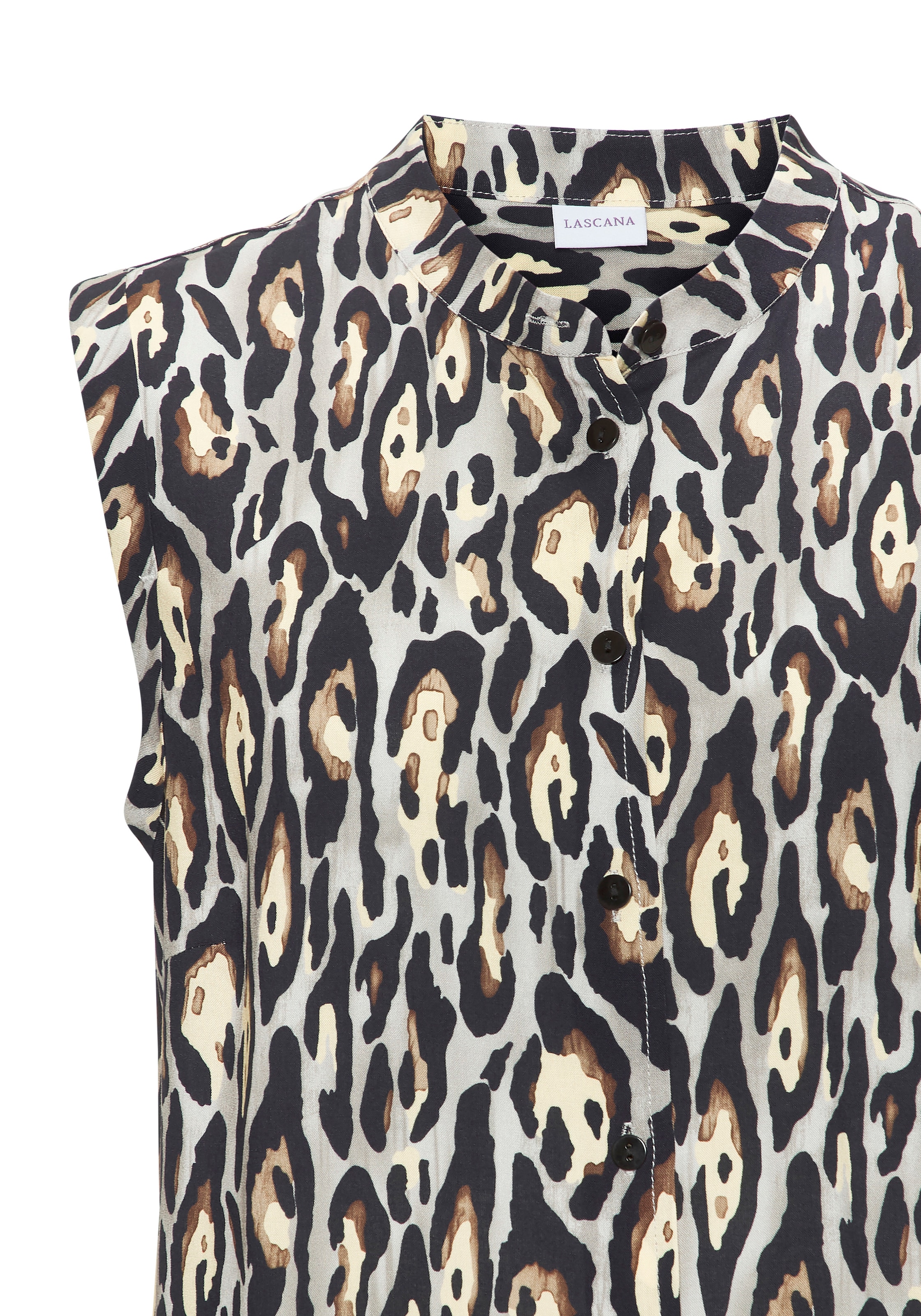 LASCANA Blouse à pression mit Alloverdruck, Blusentop aus Viskose
