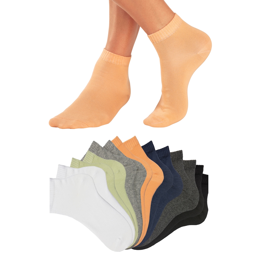 H.I.S Kurzsocken, (Packung, 14 Paar), mit eingestricktem Markenlogo im Innenbund
