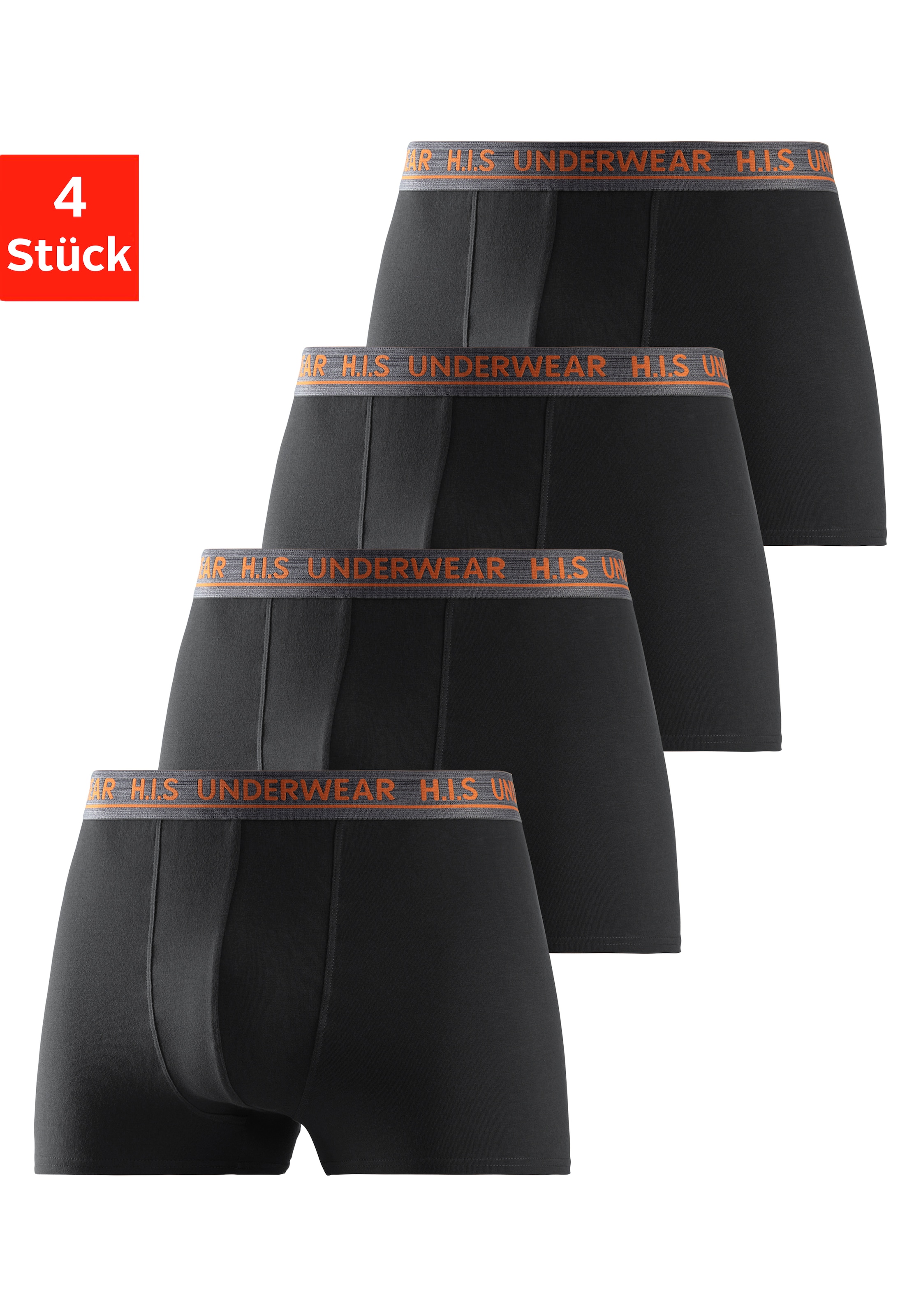 H.I.S Boxer »Boxershorts für Herren« Packung, 4 Stk. mit bequemem Stretchbündchen