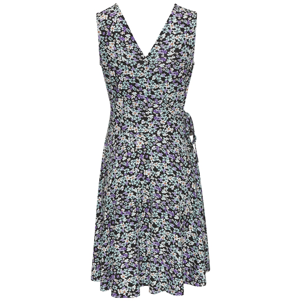Vivance Jerseykleid, mit Alloverdruck und Bindeband, Wickelkleid, Sommerkleid