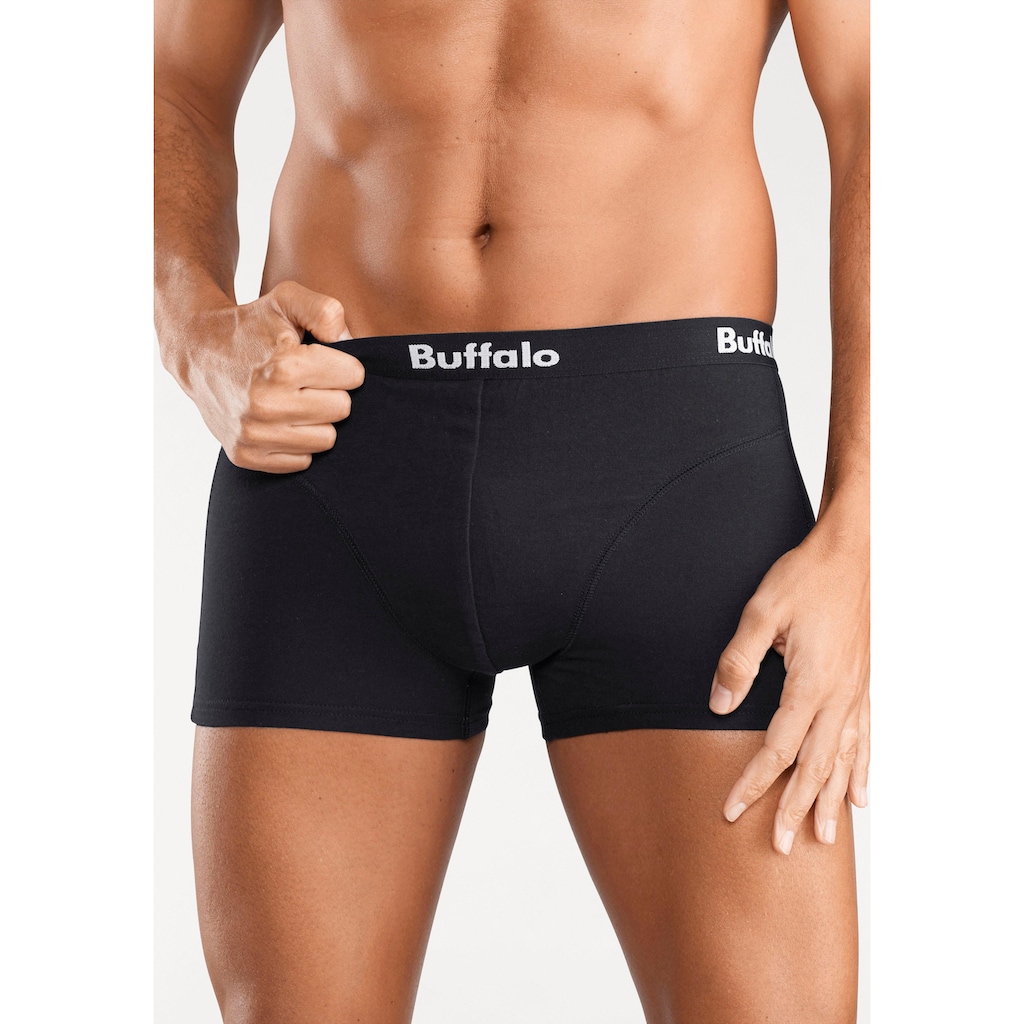Buffalo Boxer »Boxershorts für Herren«, (Packung, 3 St.), mit Overlock-Nähten vorn