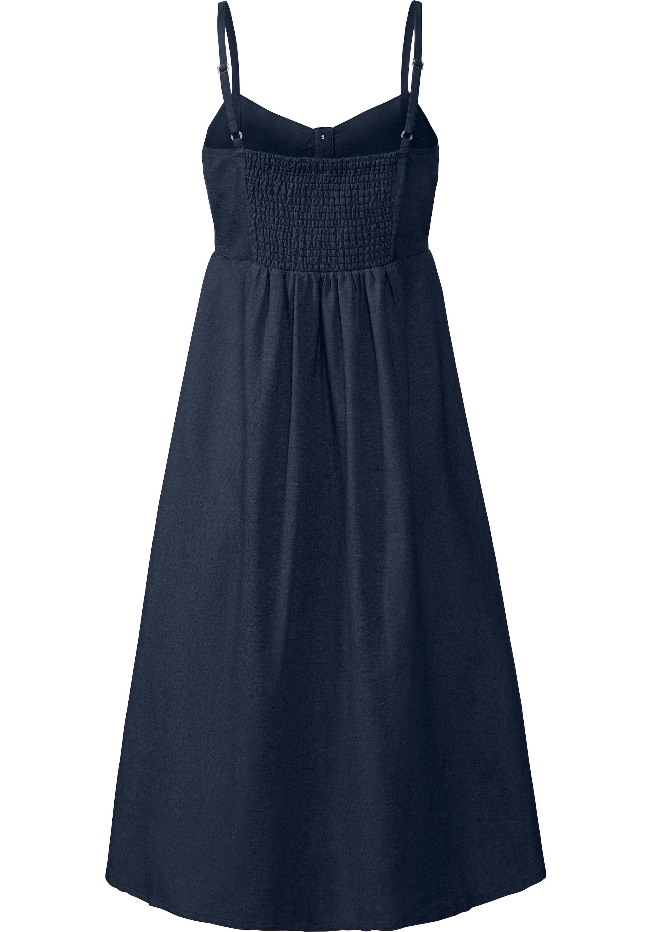 LASCANA Sommerkleid, aus Leinenmix mit Baumwolle, Midikleid, Strandkleid