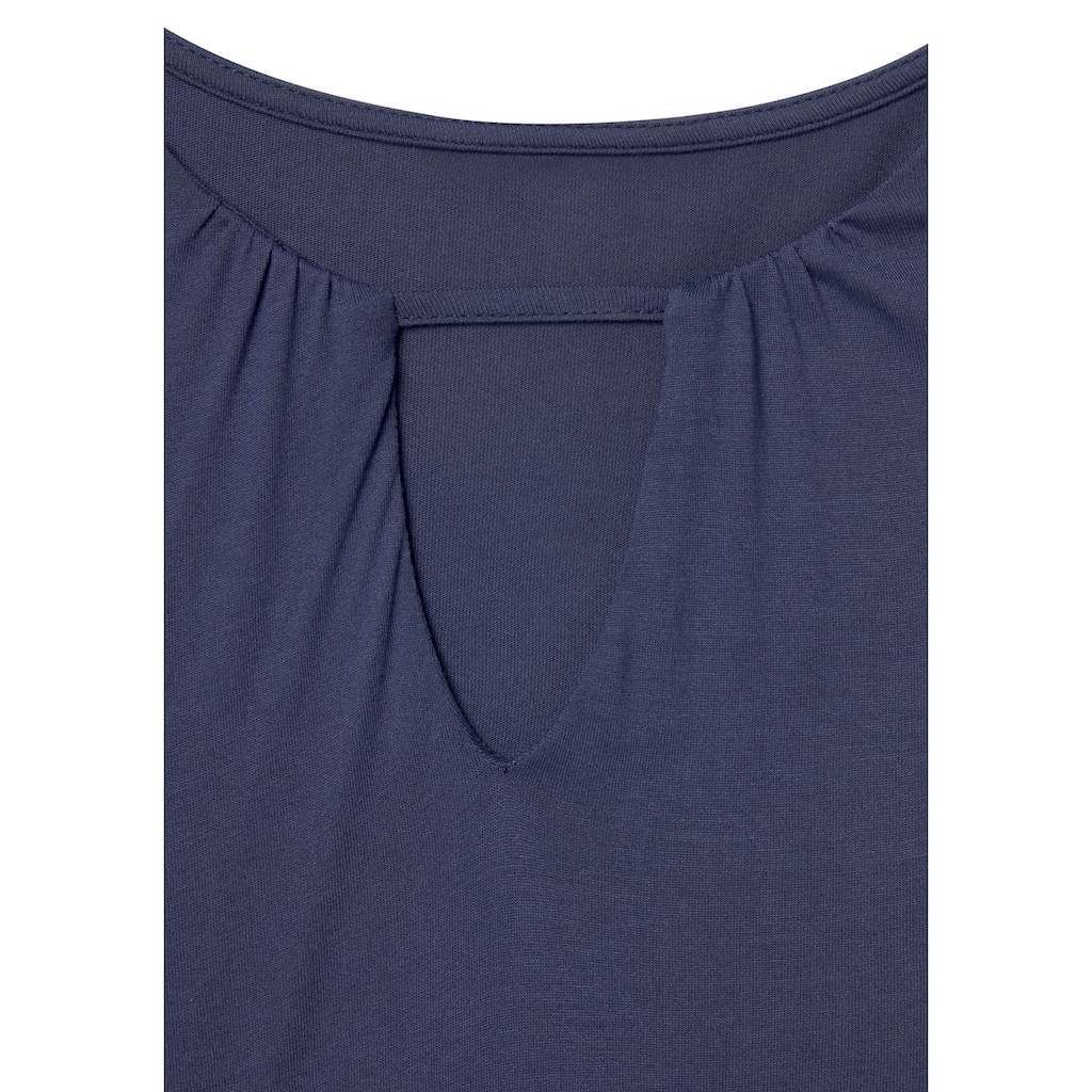 Vivance Kurzarmshirt, mit Cut-out, figurbetontes T-Shirt aus weicher Viskoseware