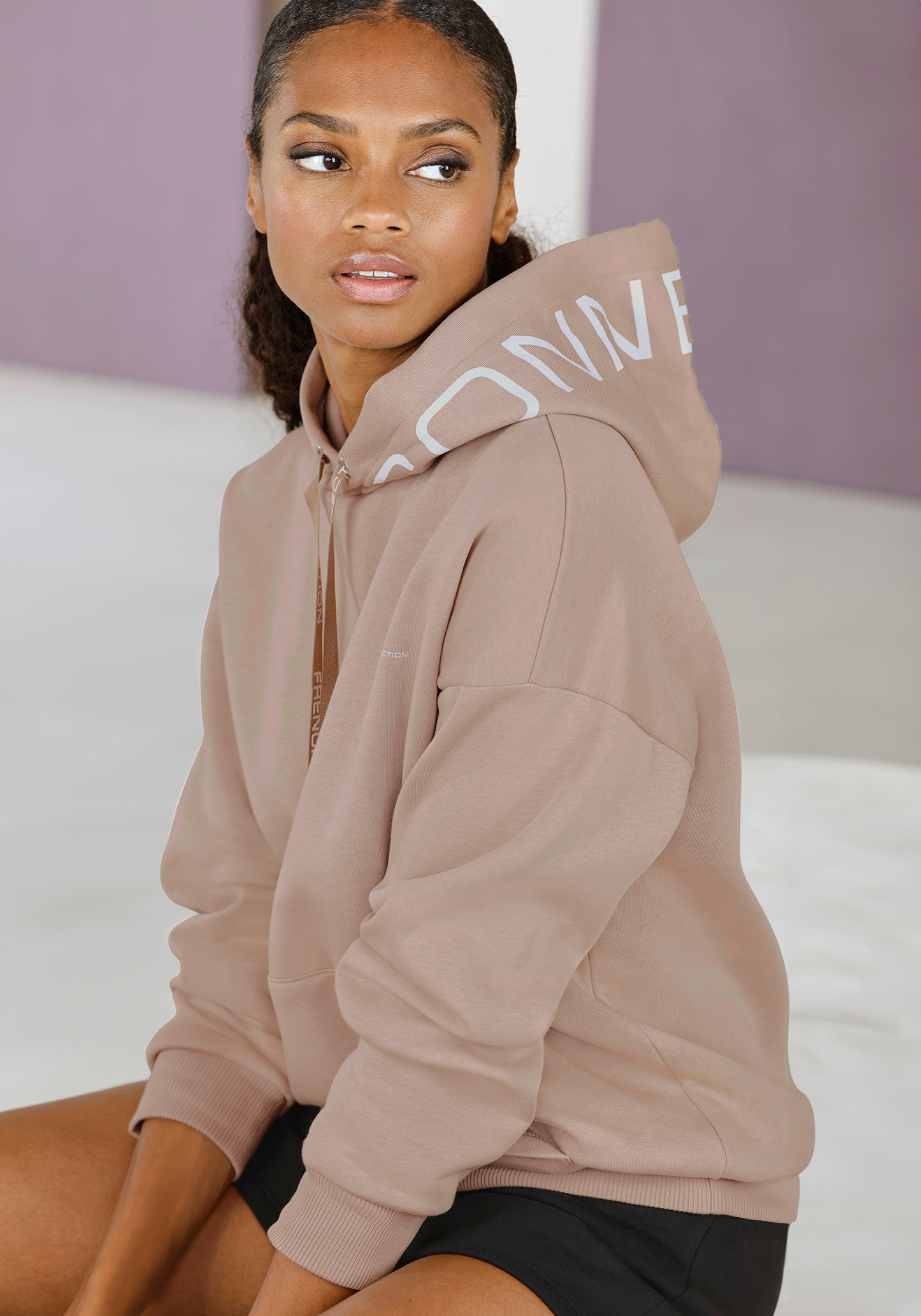 French Connection Kapuzenpullover mit Logodruck