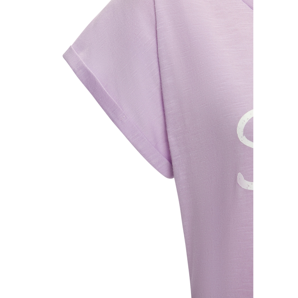 Beachtime T-Shirt »mit Frontdruck "Smile"«, aus weicher Baumwoll-Qualität