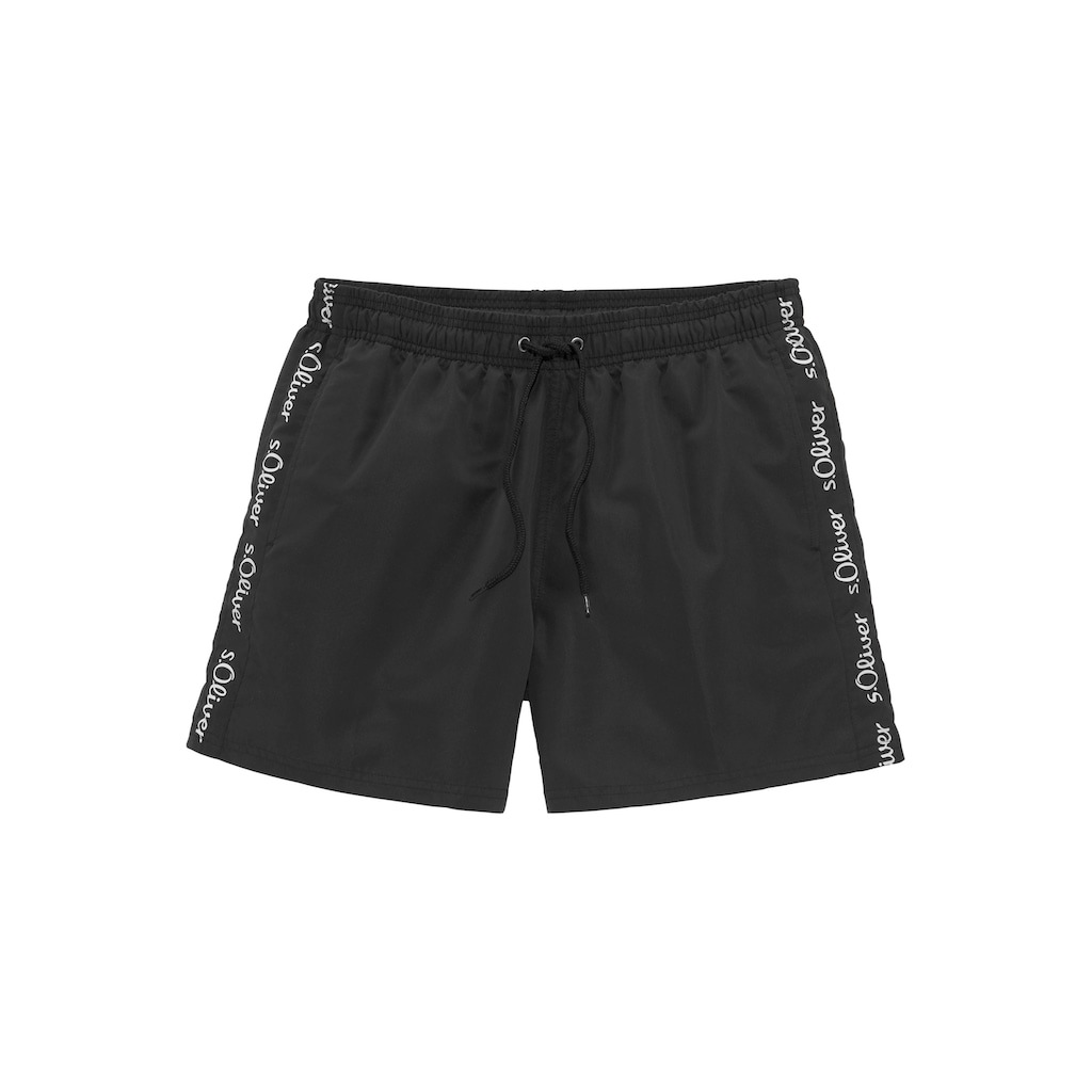 s.Oliver Badeshorts, mit Markenschriftzügen