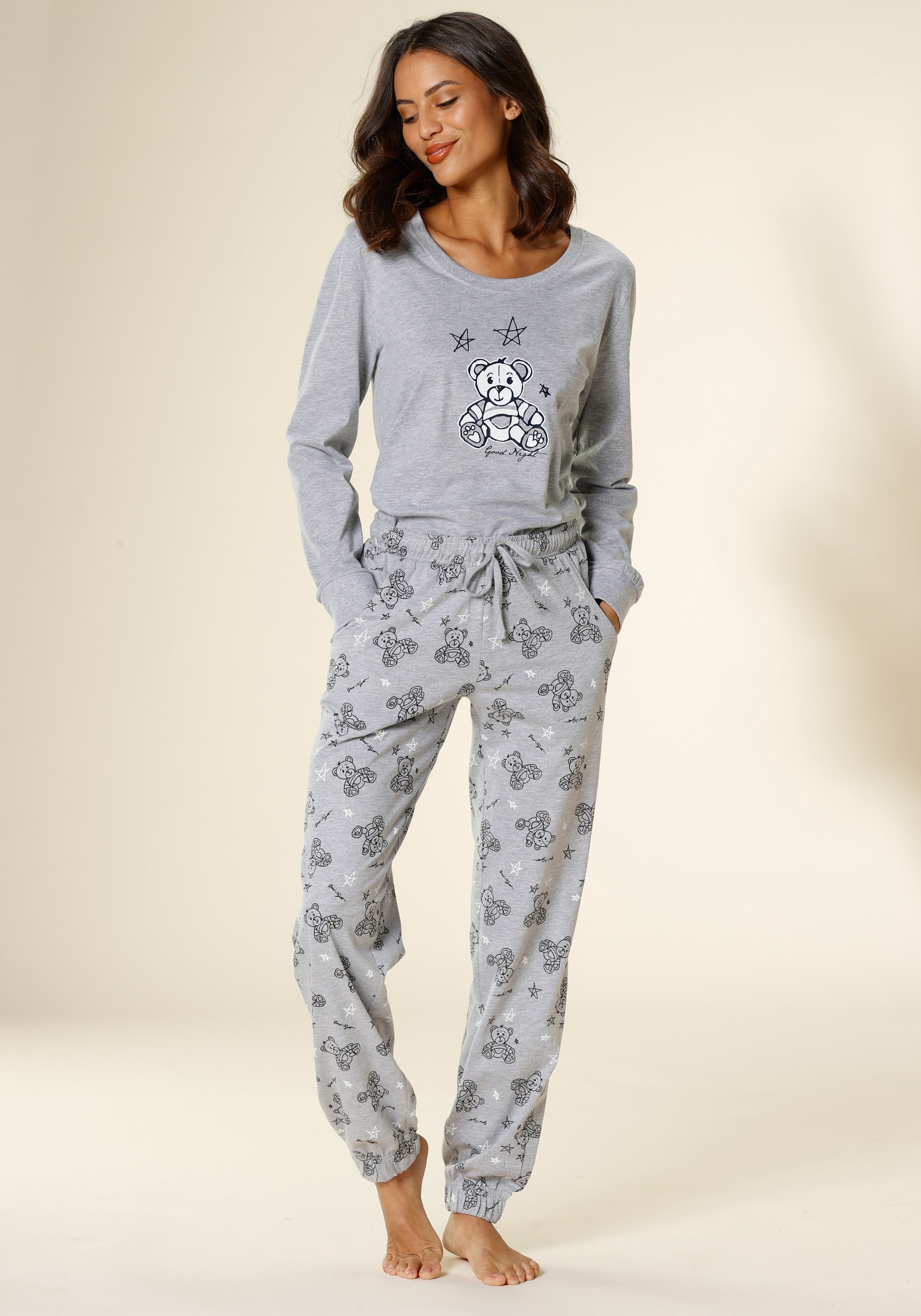 Vivance Dreams Pyjama 2 Stk. mit süssem Bärchen-Druck