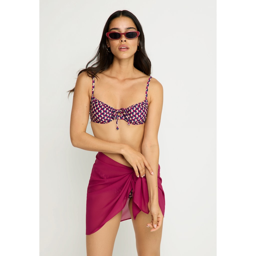 LSCN by LASCANA Strandrock, kurzer Wickelrock aus Chiffon