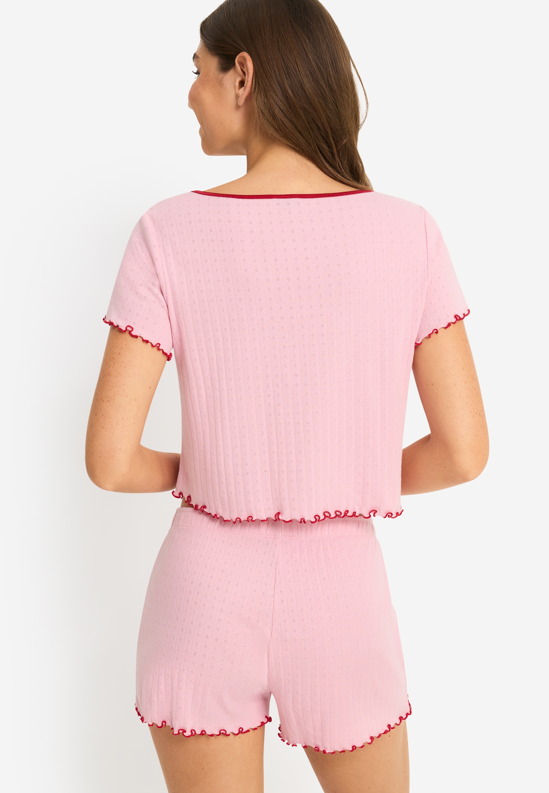 LSCN by LASCANA Shorty 2 pièces Mit Schleifen zum binden