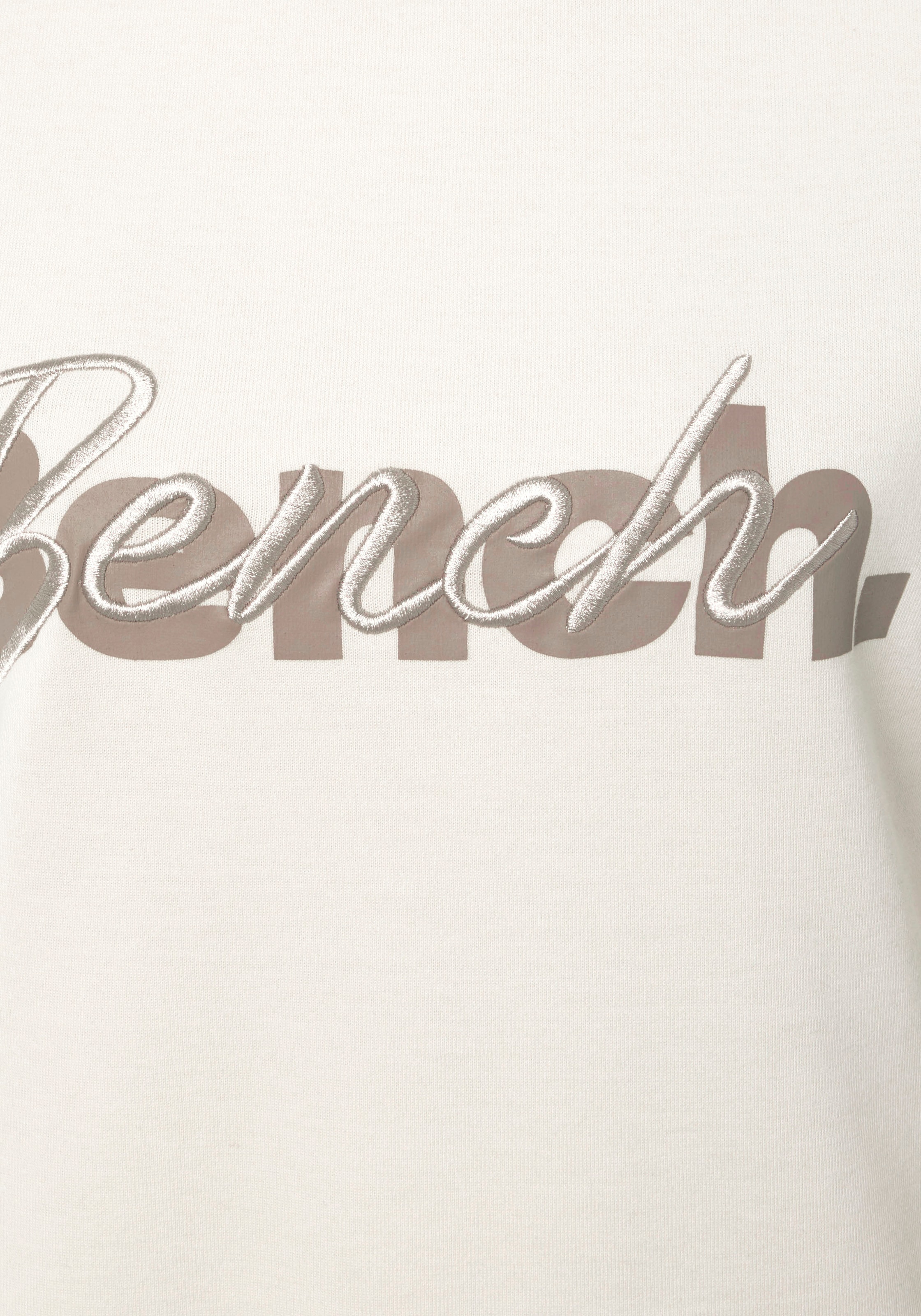 Bench. Loungewear Sweatshirt mit Logodruck und Stickerei, Loungeanzug