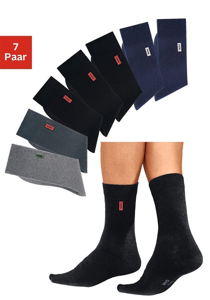 H.I.S Basicsocken Packung, 7 Stk. tlg. in angenehmer Baumwollqualität