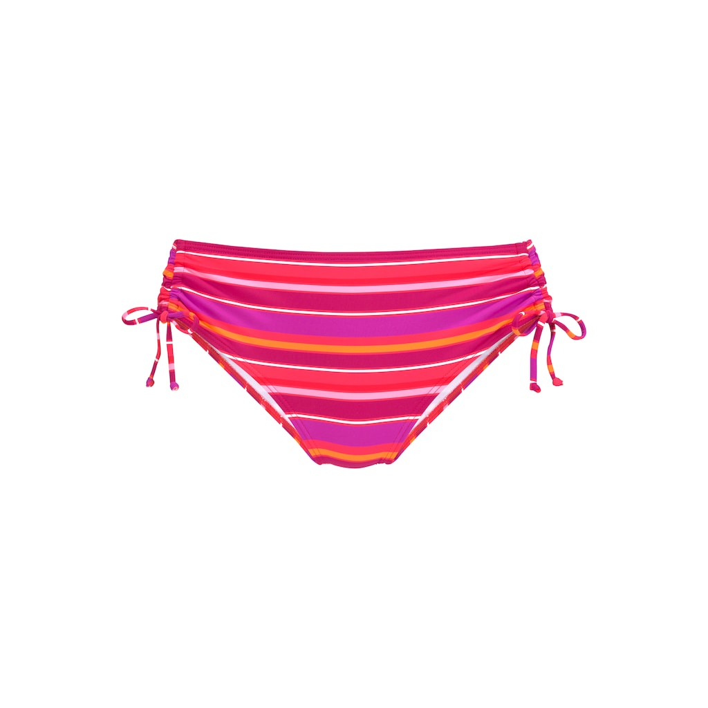 s.Oliver Bikini-Hose, seitlich regulierbar und mit trendigem Streifen-Design