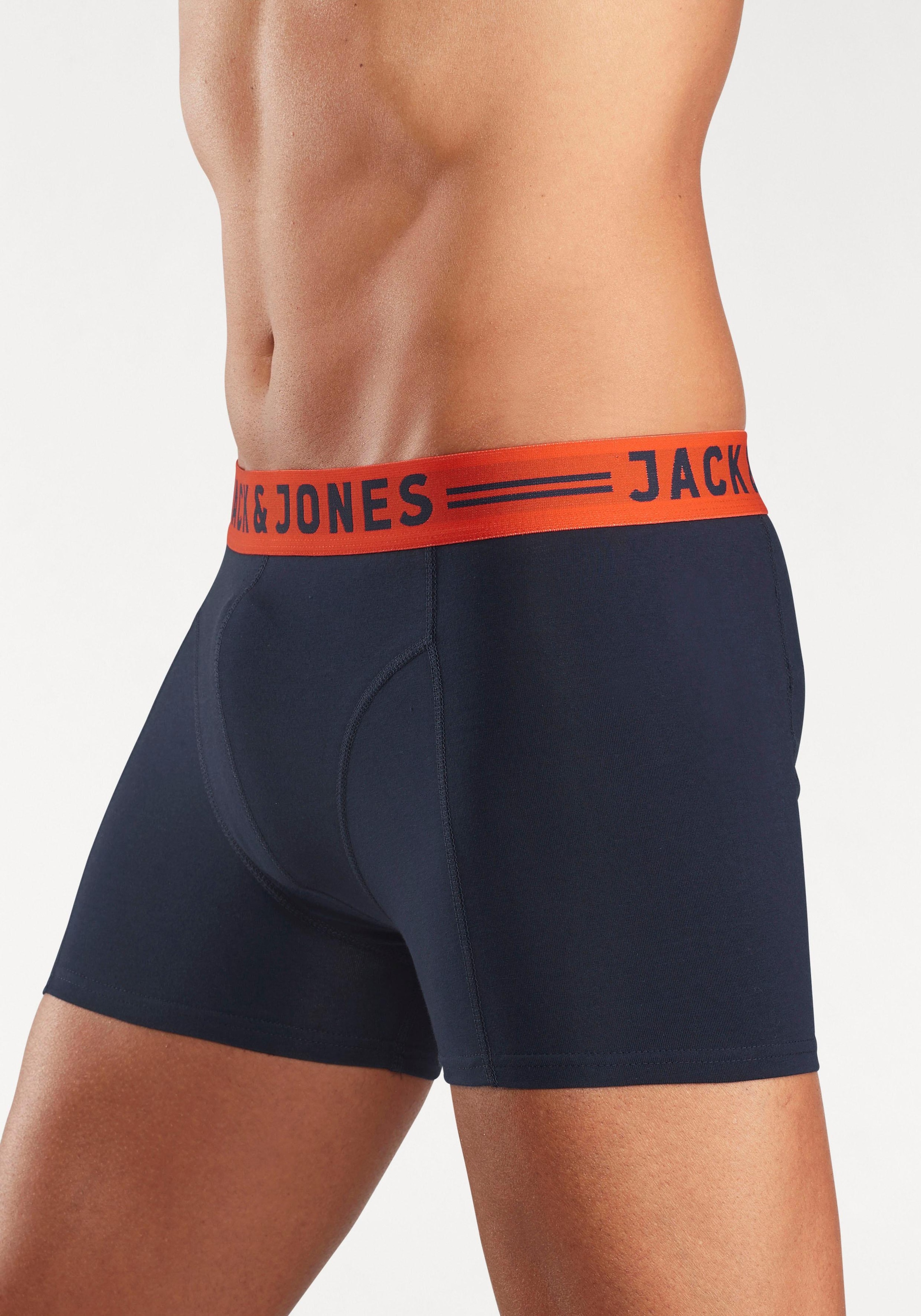 Jack & Jones Boxer »JAC Lichfield Trunks« Packung, 3 cuis mit kontrastfarbigem Bund