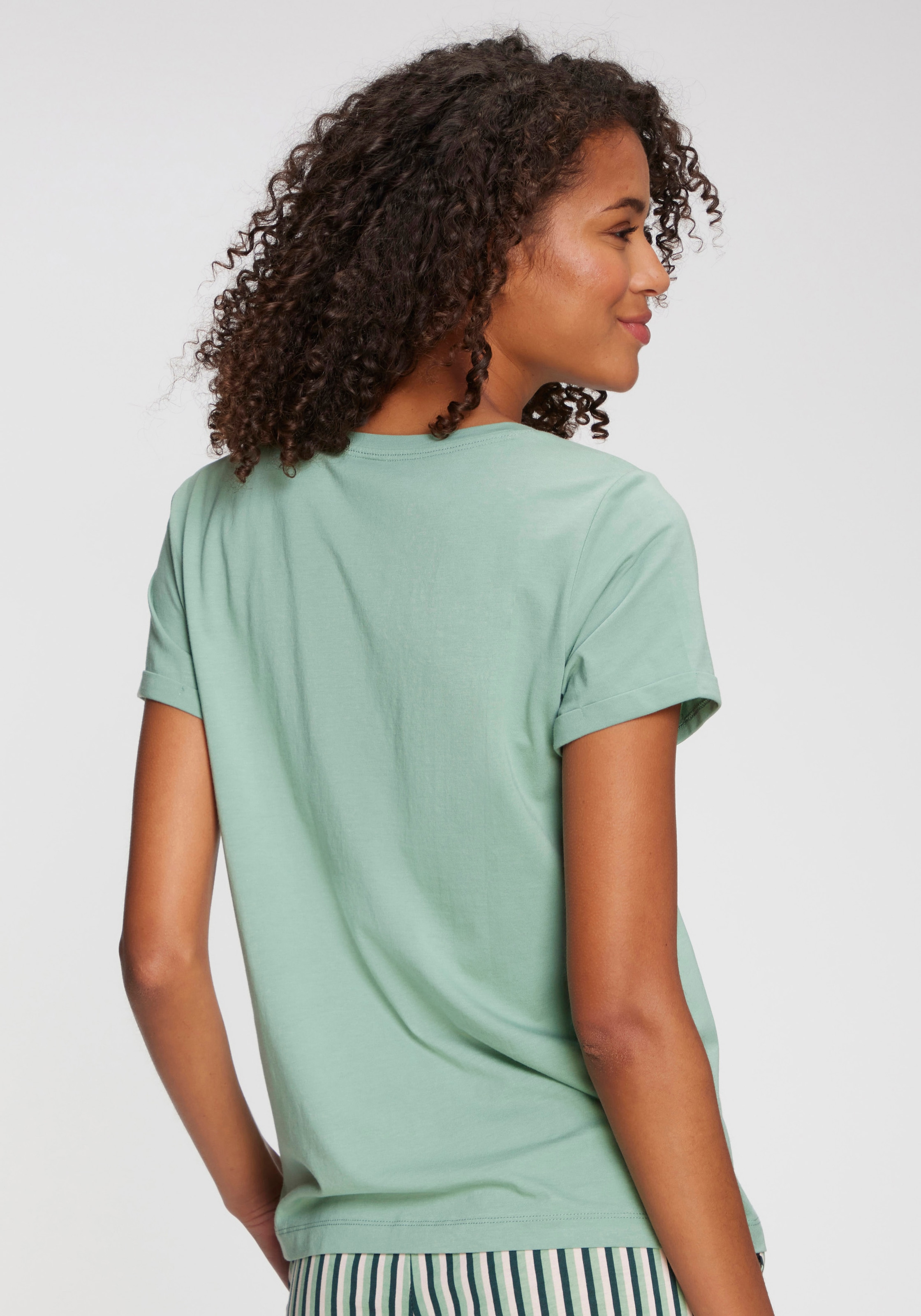 s.Oliver Pyjamaoberteil, Mit kleinem Frontprint