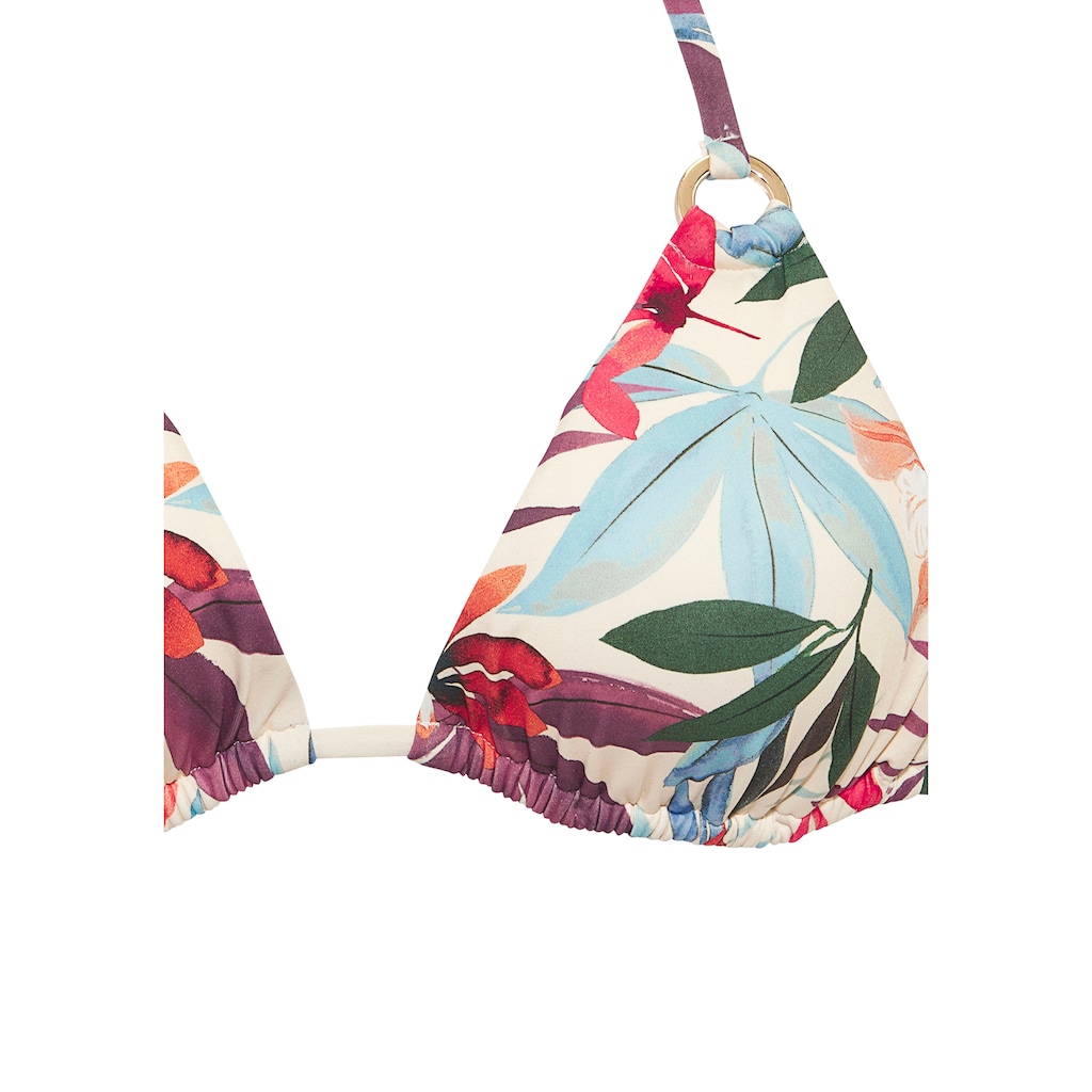 LASCANA Triangel-Bikini-Top »Imani«, mit sommerlichem Blätterprint