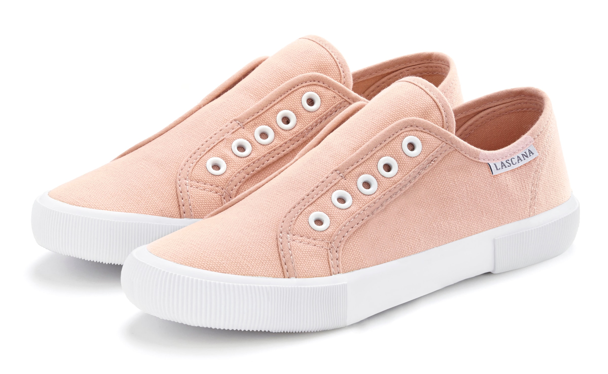 LASCANA Sneaker, Slipper, Halbschuh, Slip-On-Sneaker bequem zum Reinschlüpfen, Slip-Ons