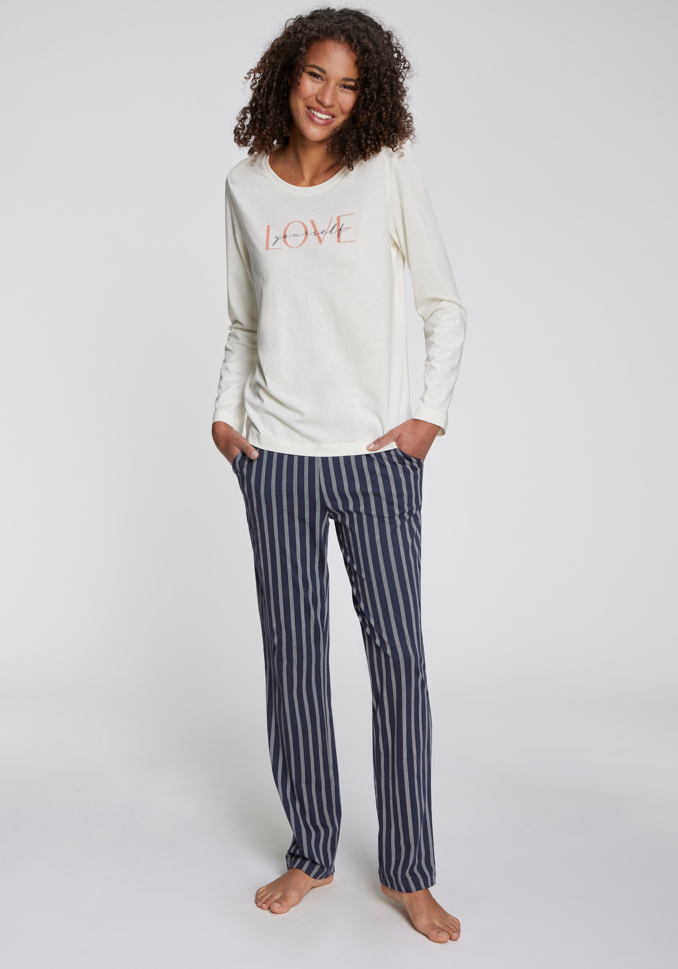 Vivance Dreams Pyjamahose, Mit schönem Muster