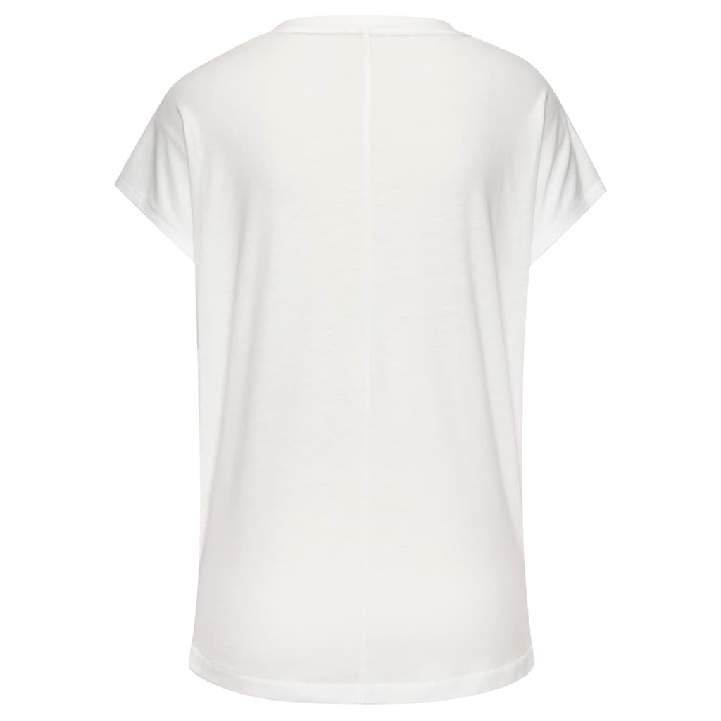 Elbsand V-Shirt, mit Logoprint, Kurzarmshirt, Basic