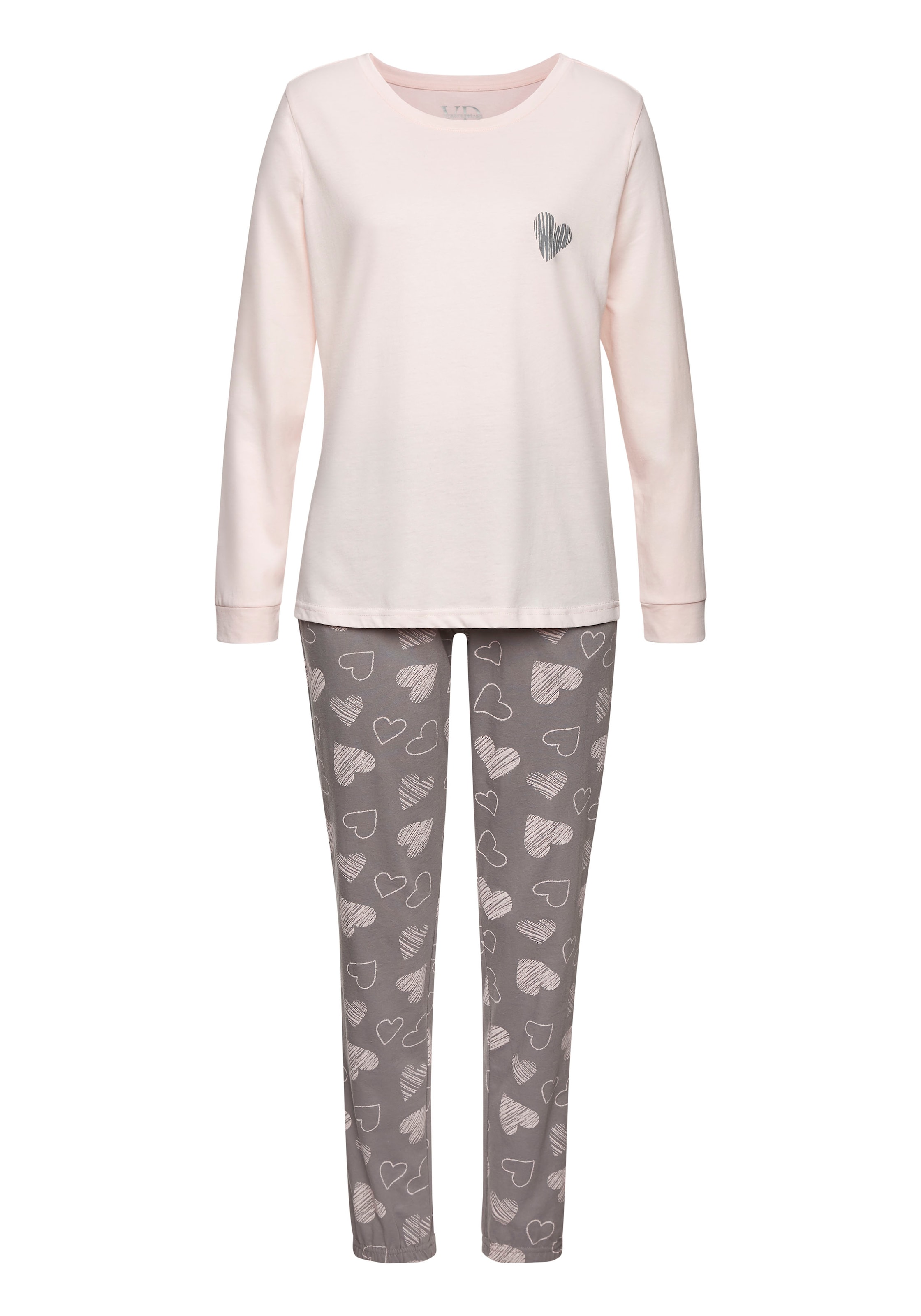 Vivance Dreams Pyjama mit süssem Herzchen-Print