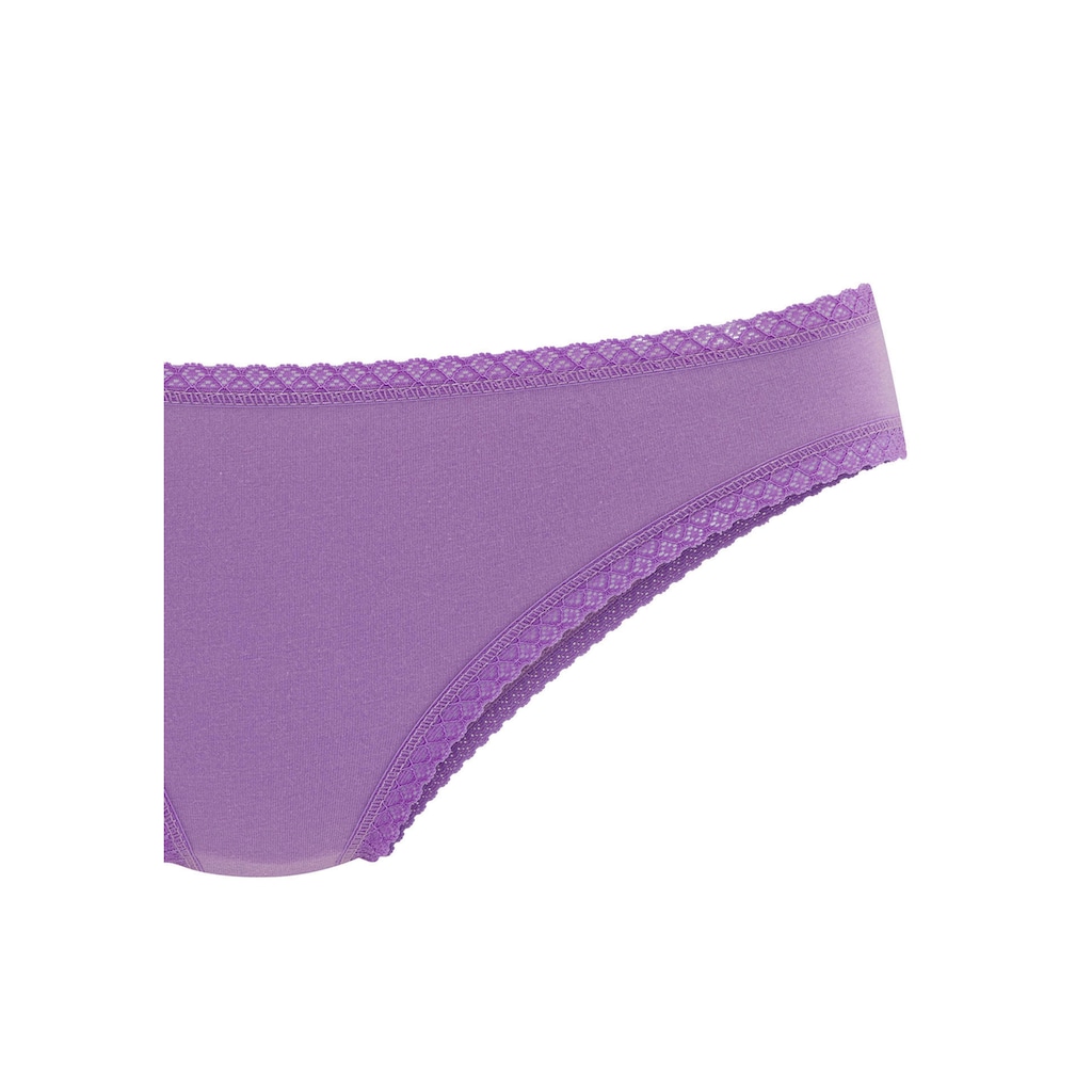 Vivance Brasilslip, (7er-Pack), mit feiner Spitzeneinfassung und aus weicher Baumwollqualität