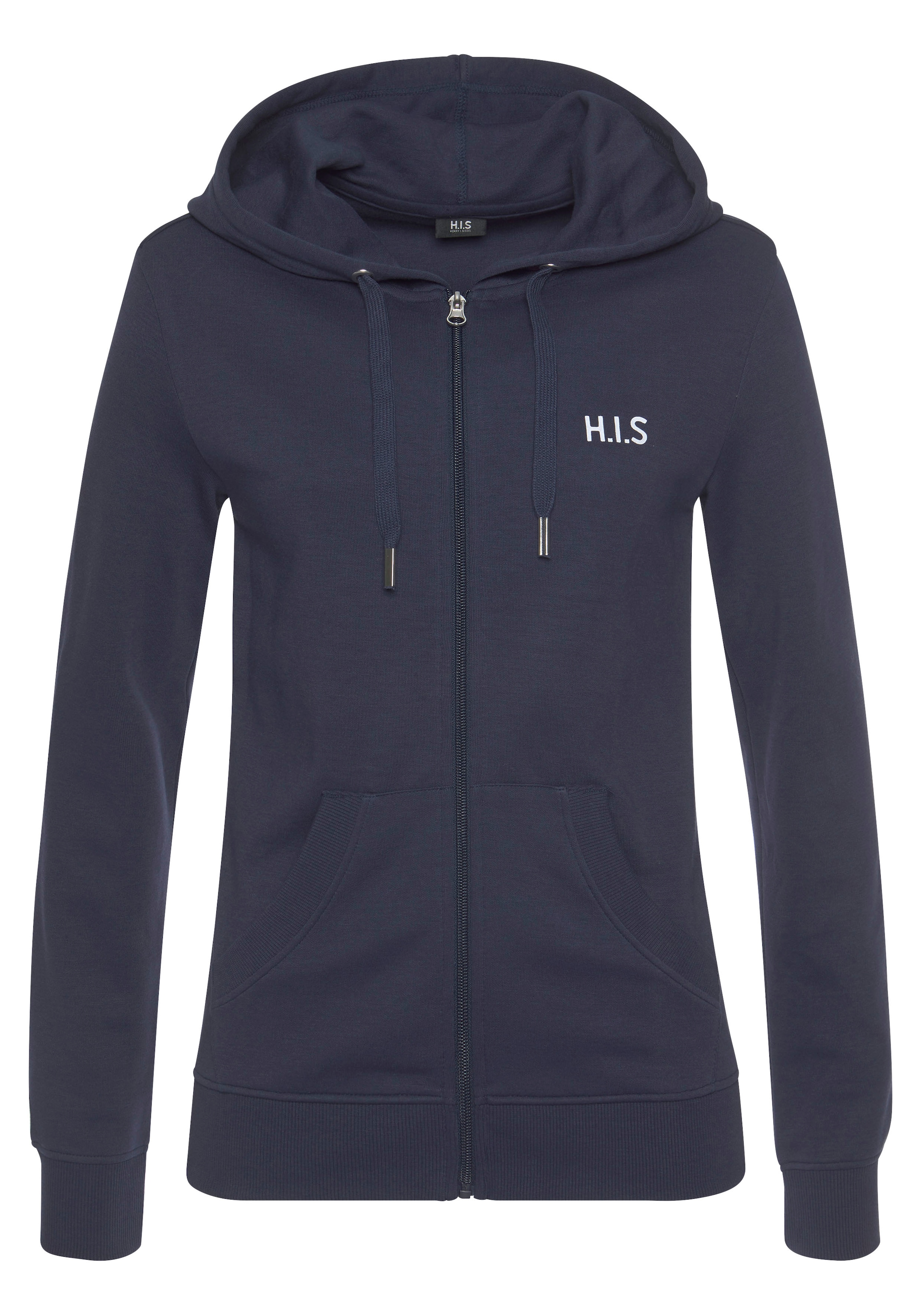 H.I.S Kapuzensweatjacke, Loungejacke mit Kapuze und seitlichen Taschen, Loungewear