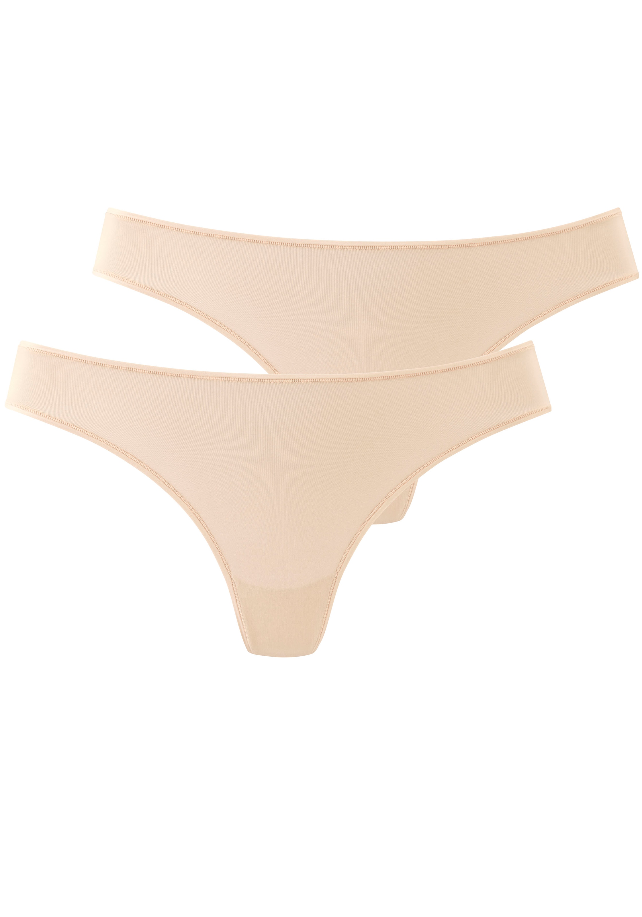 LASCANA String 2er-Pack, aus weicher und hoch elastischer Microfaser