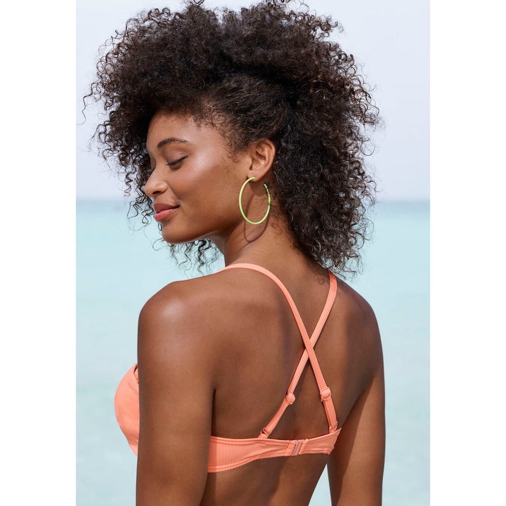 Venice Beach Bandeau-Bikini-Top »Lucky«, aus gerippter Strukturware