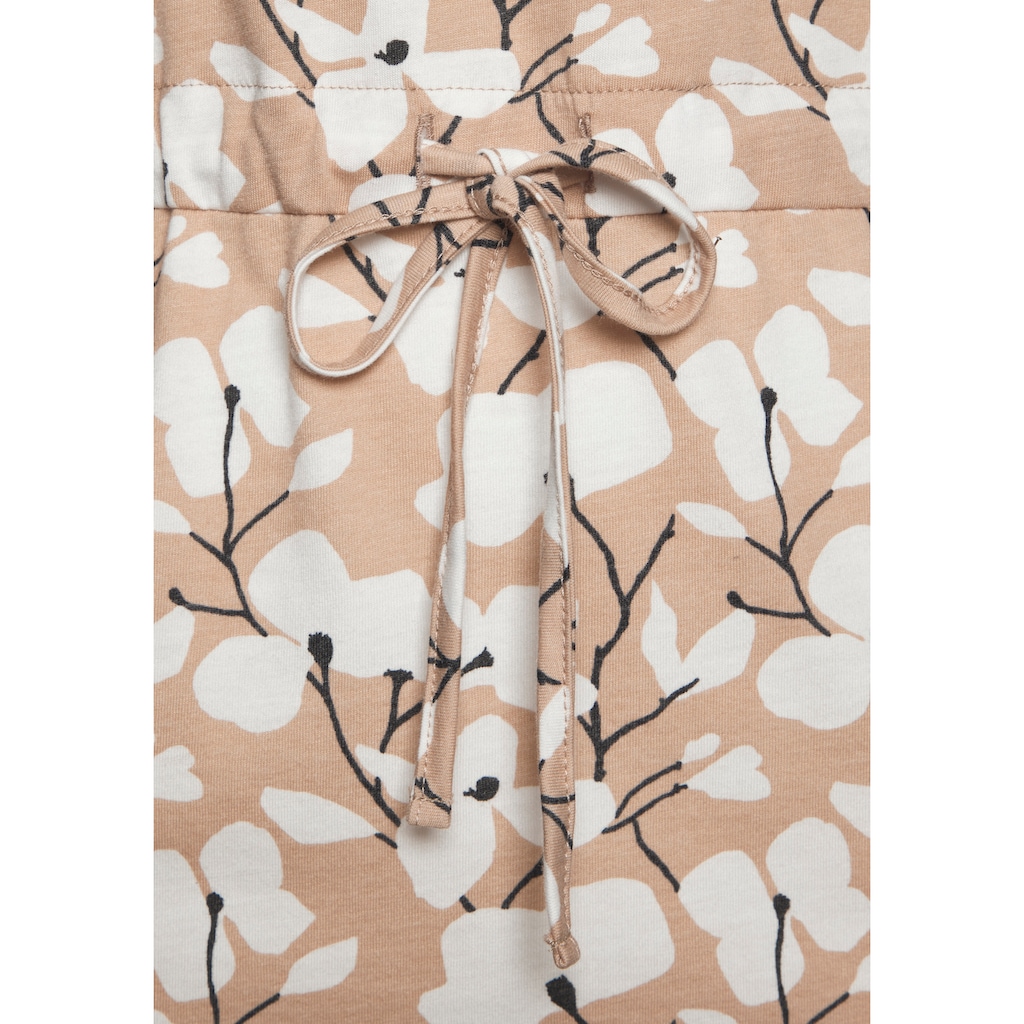 Beachtime Jerseykleid, mit Blumenmuster und Taschen, Sommerkleid aus Baumwoll-Mix