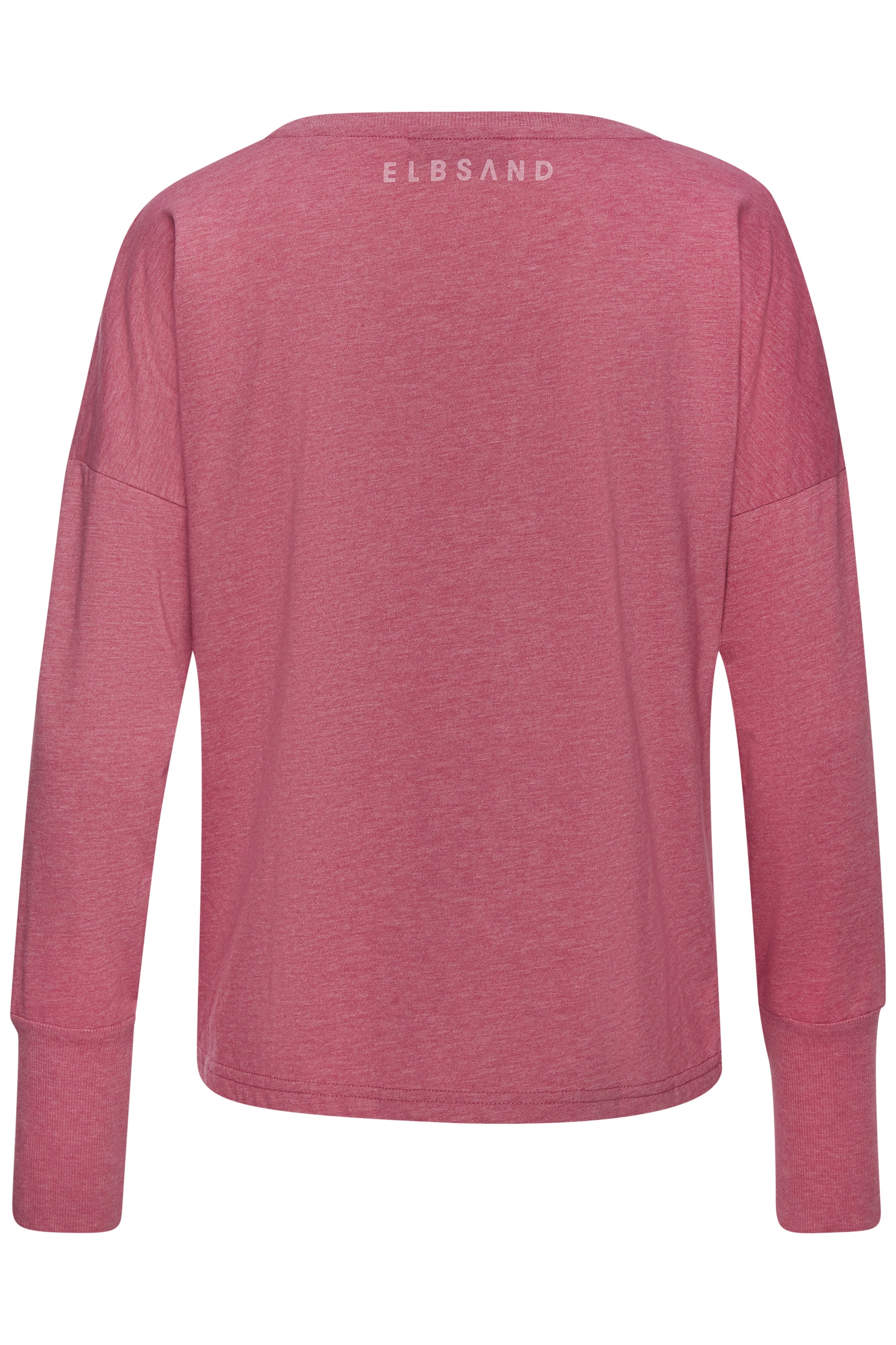 Elbsand T-shirt à manches longues »Ingrun« mit Logodruck vorne, Langarmshirt aus Baumwoll-Mix, sportlich-casual