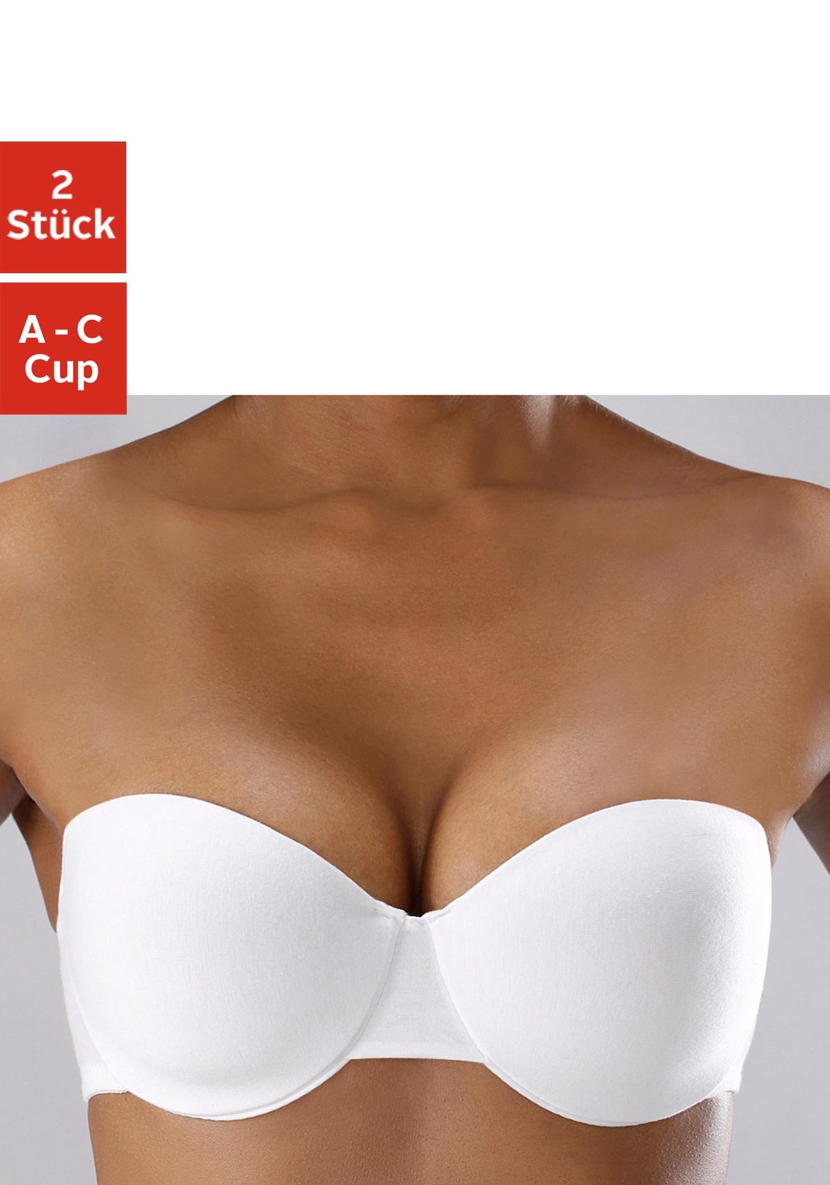 petite fleur Bügel-BH Packung, 2 Stück, mit abnehmbaren Trägern aus Baumwolle