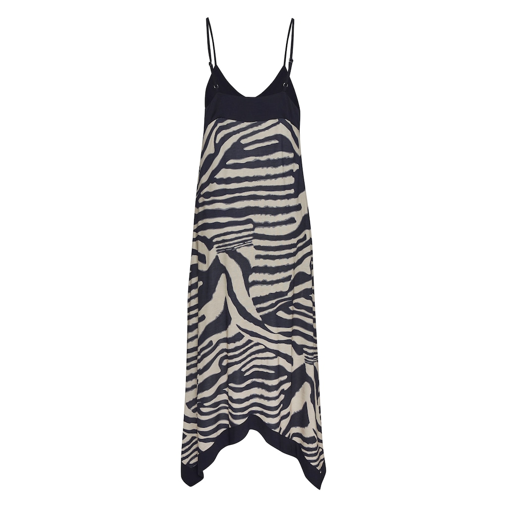 LASCANA Maxikleid, mit asymmetrischem Saum, Sommerkleid, Animalprint, modisch