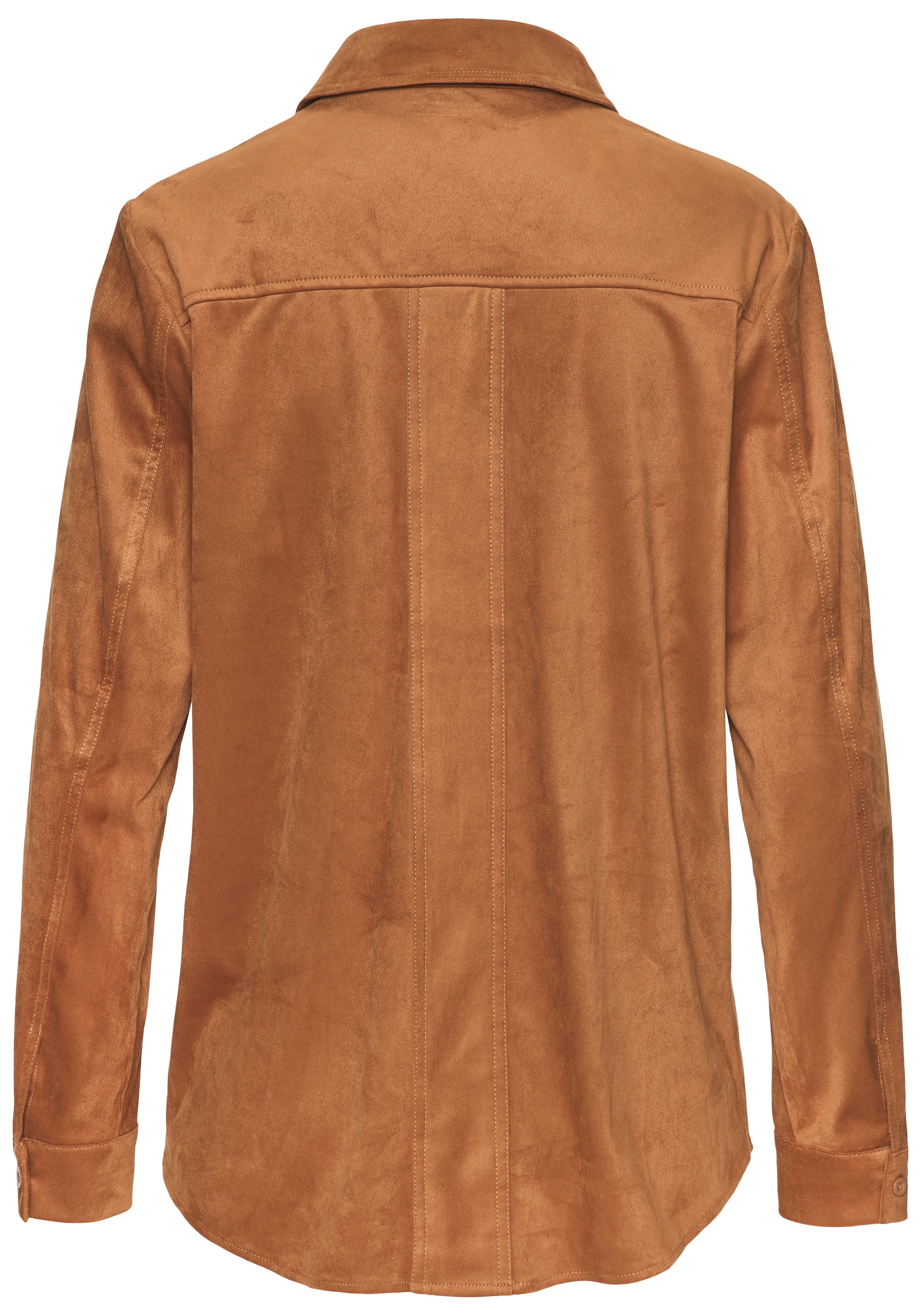 LASCANA Blouse chemise »aus Velourlederimitat« en imitation cuir velours
