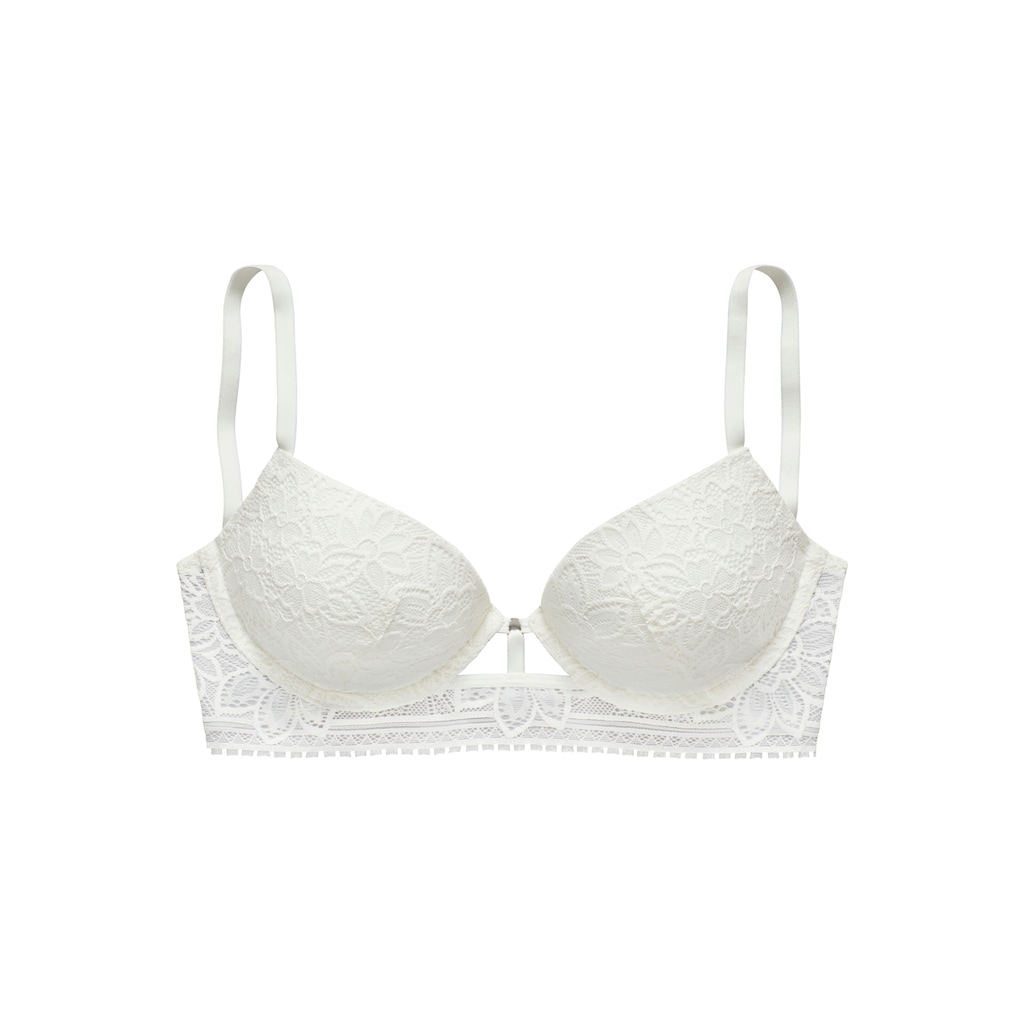 LASCANA Push-up-BH, mit Bügel aus floraler Jacquardspitze, sexy Dessous