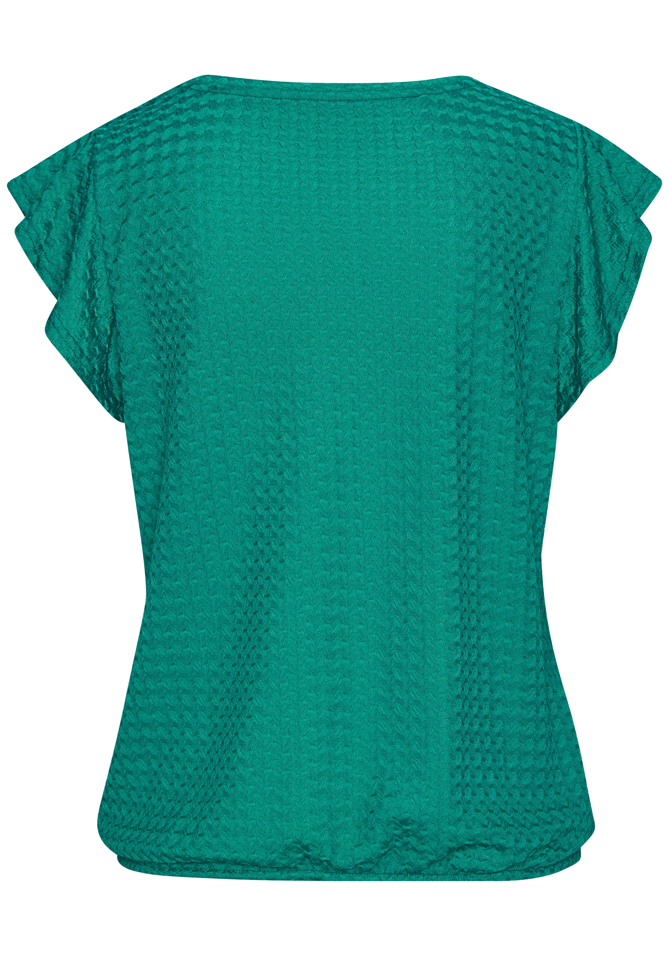 LASCANA T-shirt »mit modischer Struktur« t-shirt estival en polyester infroissable