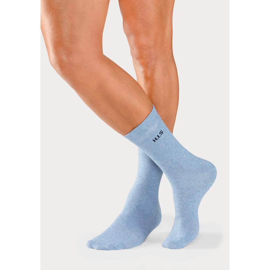 H.I.S Socken, (Packung, 4 Paar), mit druckfreiem Bündchen