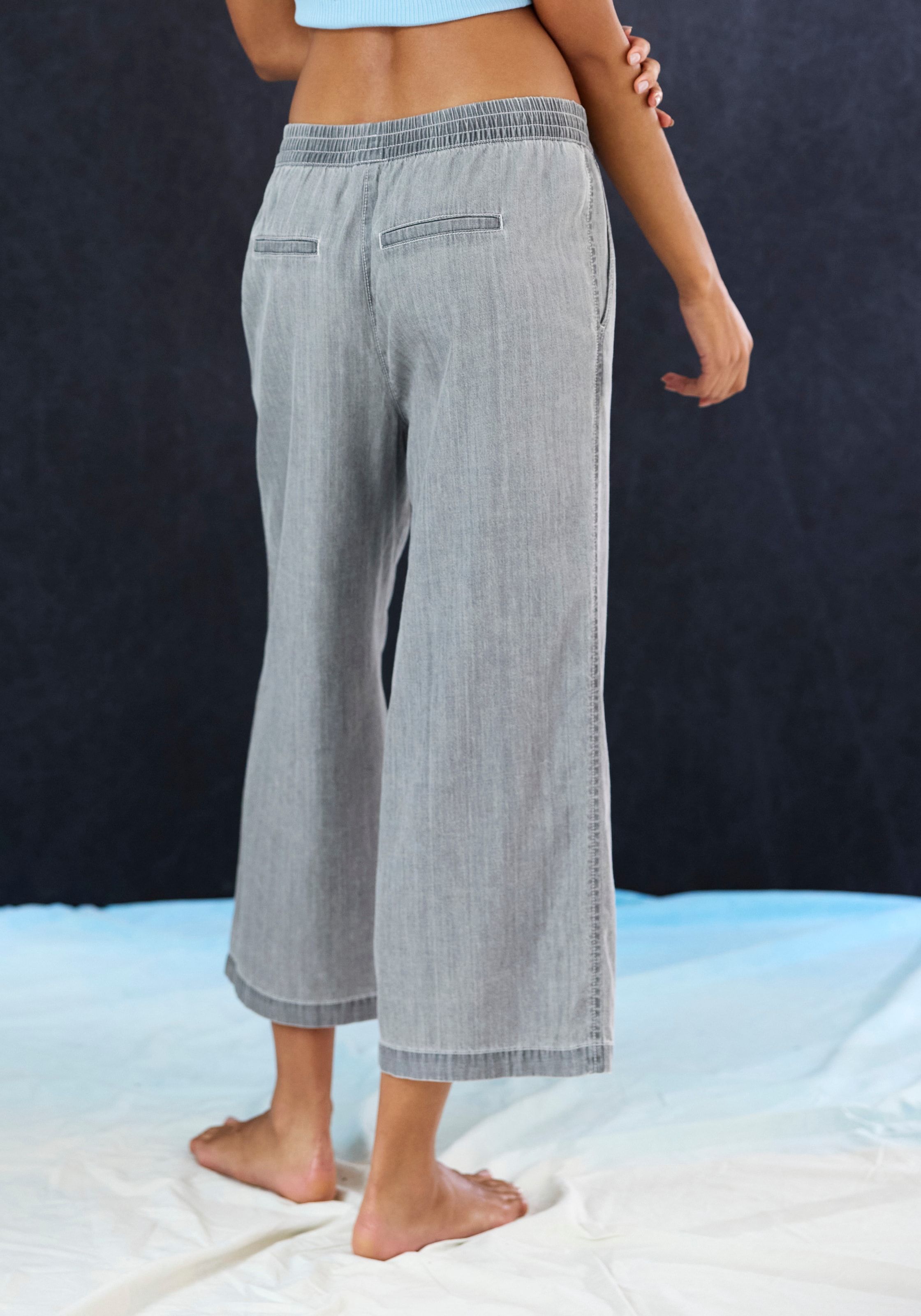 H.I.S Jupe-culotte  weit geschnitten, in Denim Optik