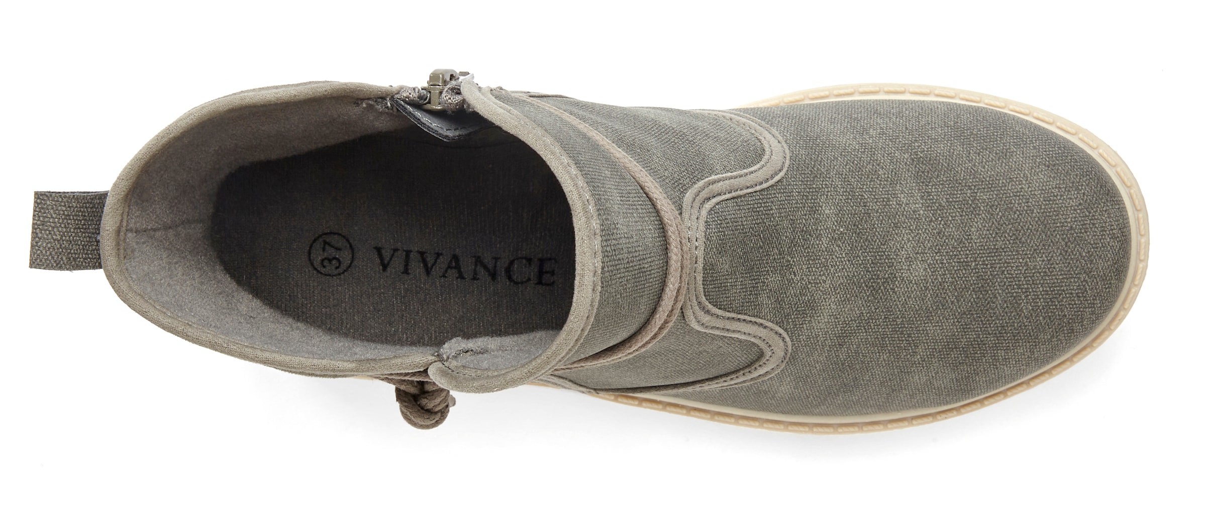 Vivance Stiefelette »Boots, Stiefel«, mit raffinierten Bindebändern VEGAN