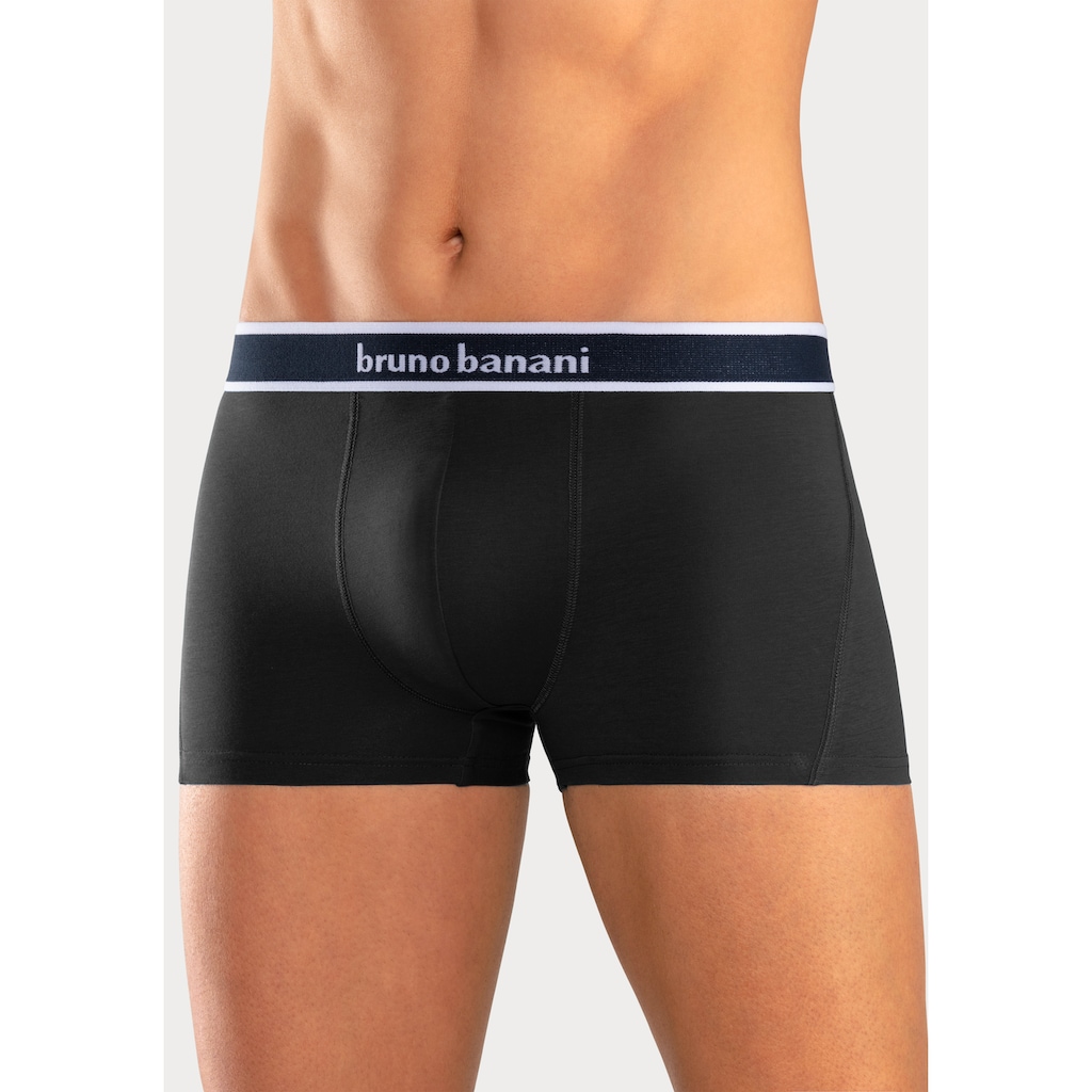 Bruno Banani Boxer »Boxershorts für Herren«, (4er Pack), mit Steifen und Logo im Bund