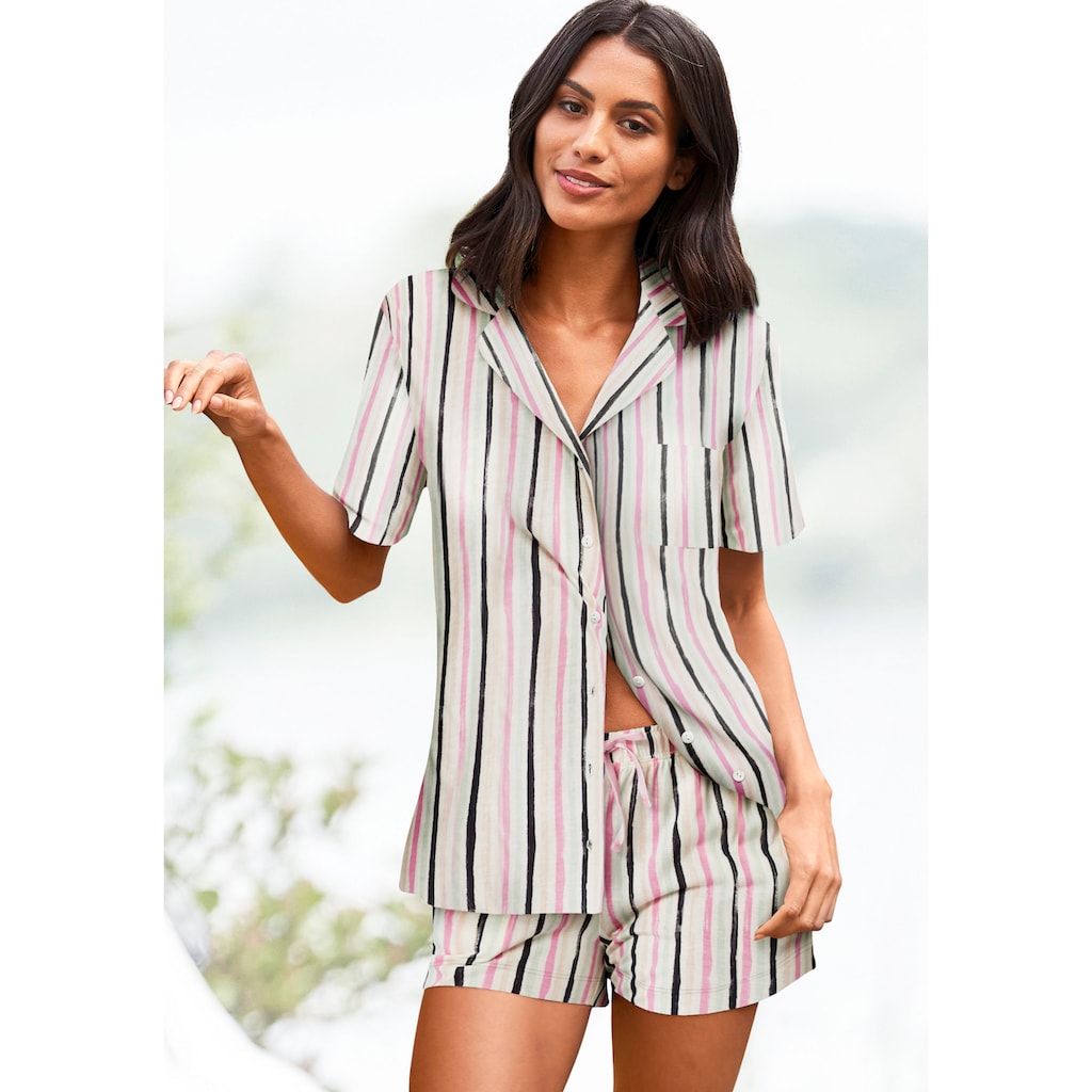 Vivance Dreams Shorty, (2 tlg.), mit Aquarell-Muster