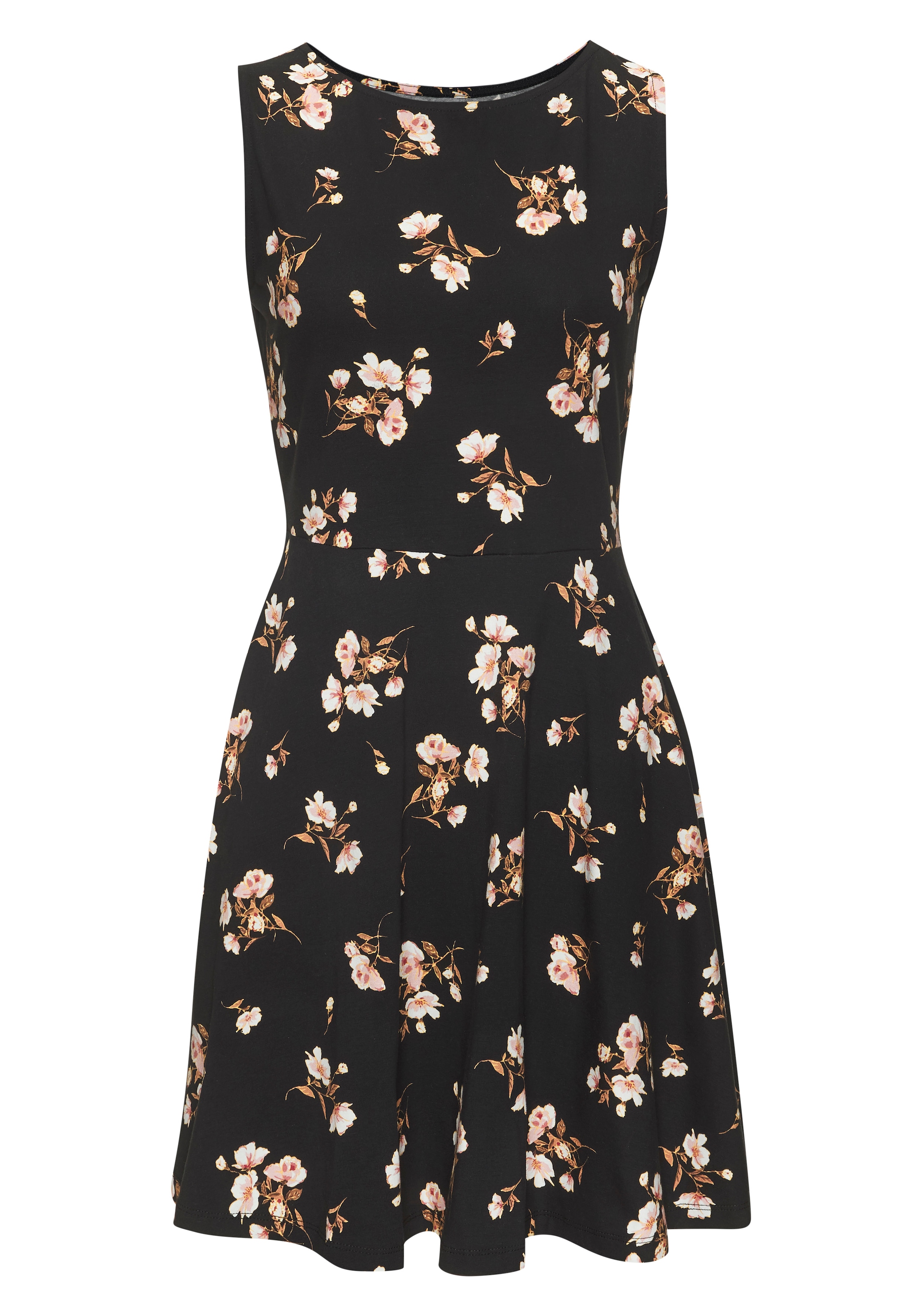 Vivance Strandkleid mit Blumenprint, Minikleid, Sommerkleid aus Baumwolle