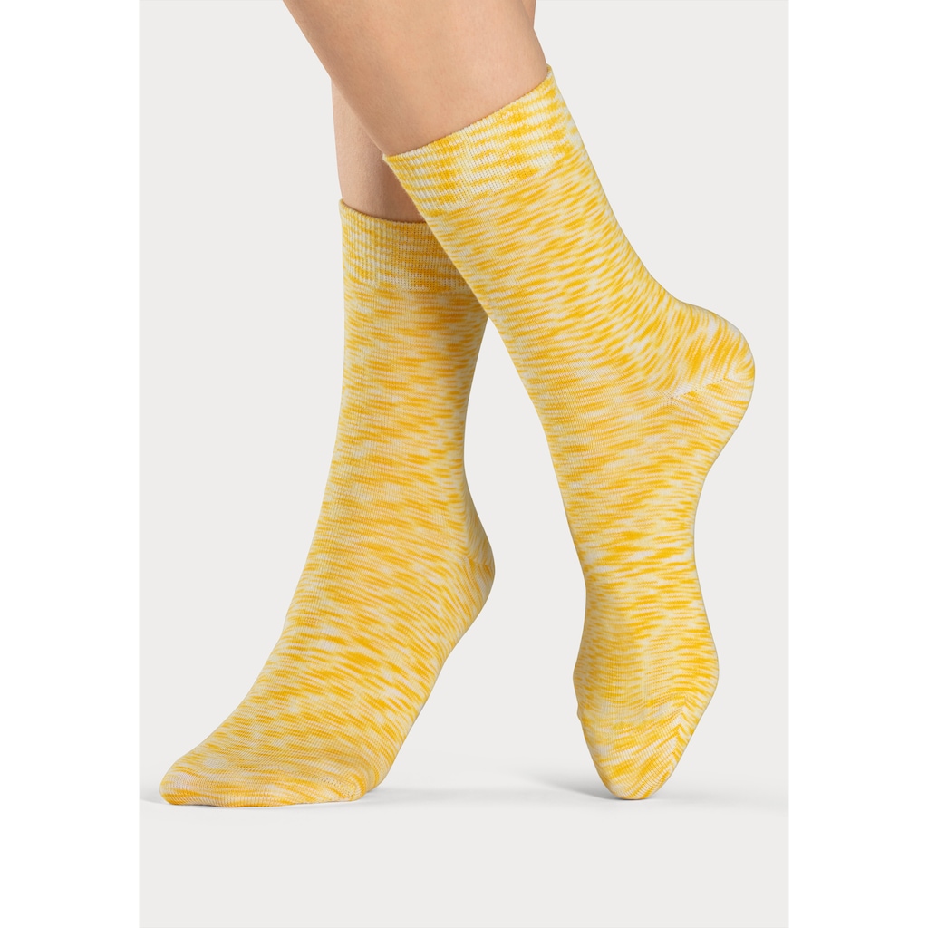 H.I.S Freizeitsocken, (Packung, 6 Paar), mit farbigem Garn