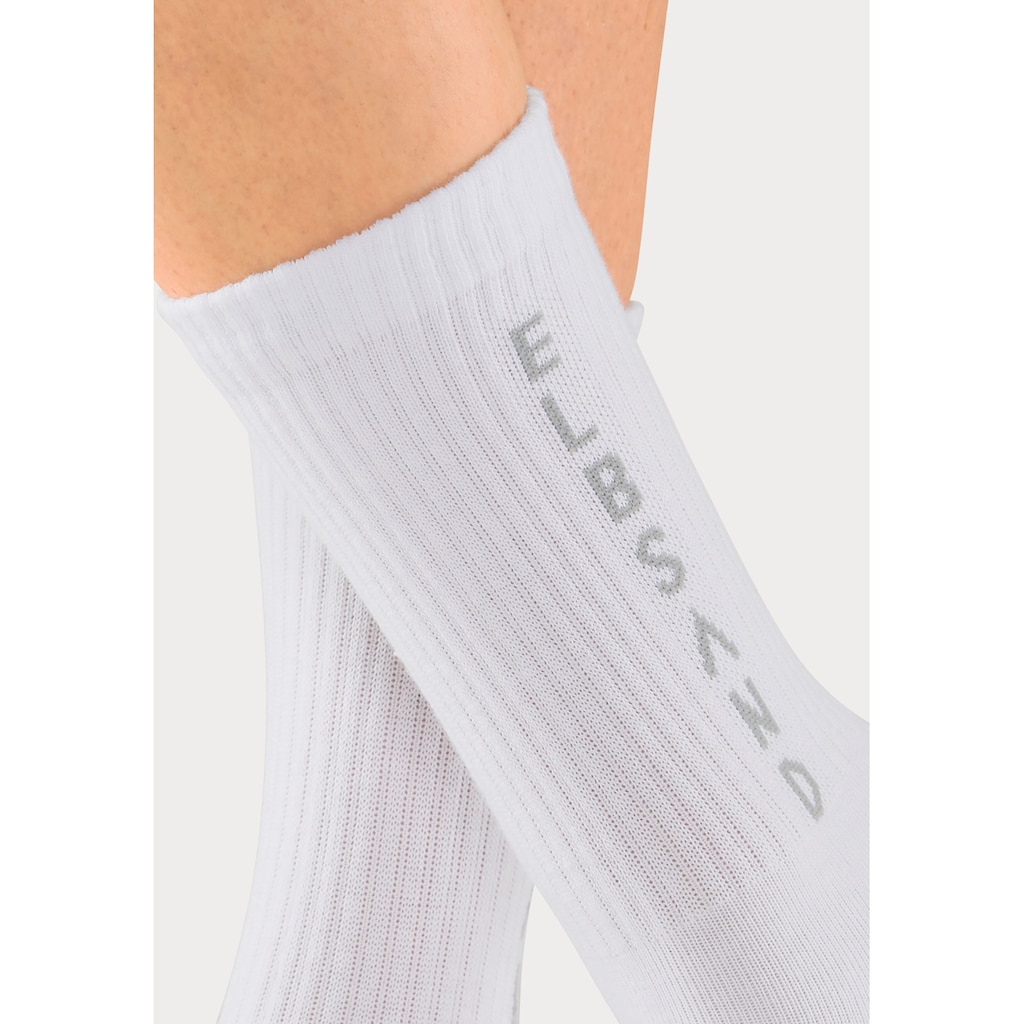 Elbsand Socken, (Packung, 3 Paar), mit eingestricktem Schriftzug
