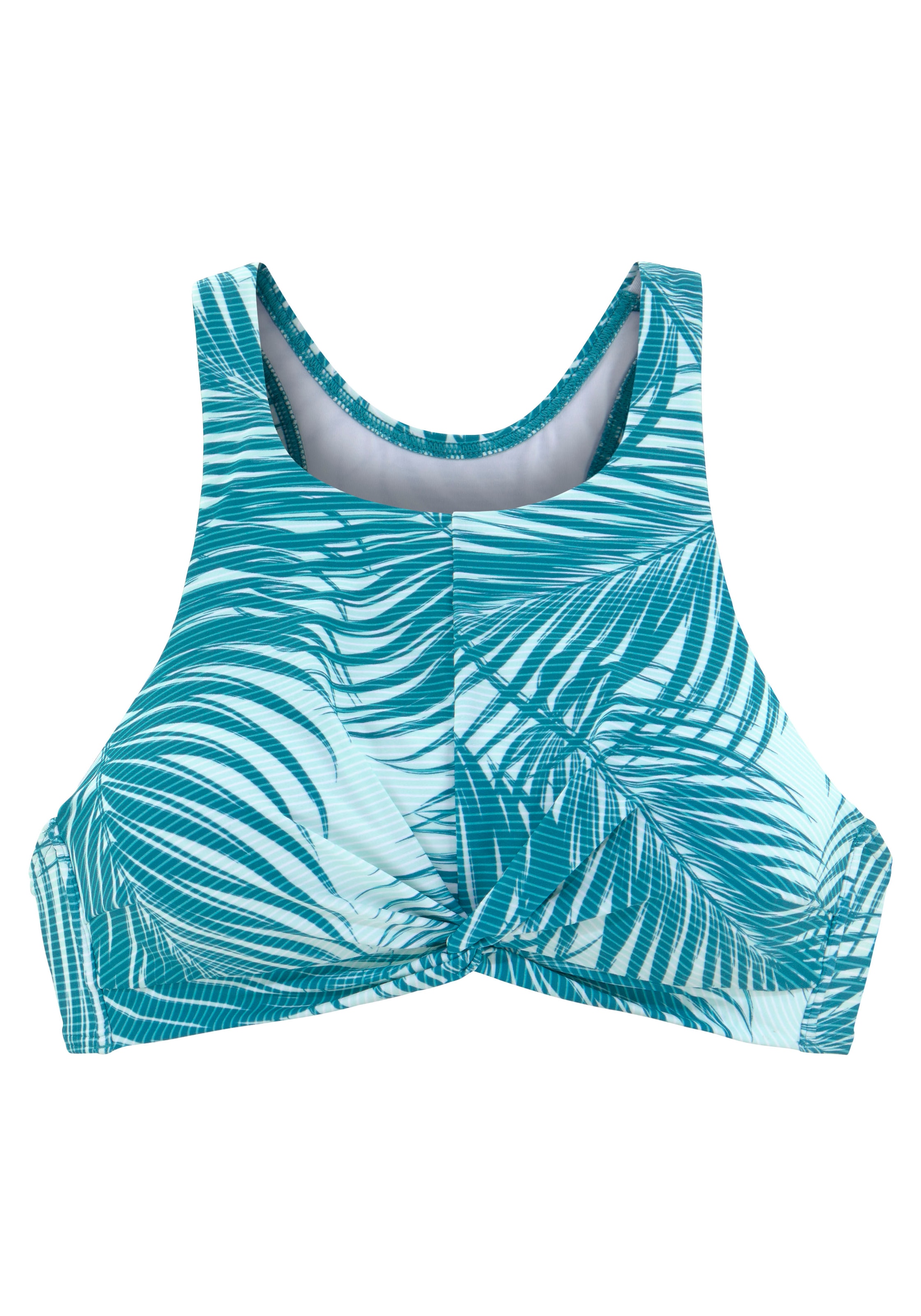 LASCANA ACTIVE Crop-Bikini-Top »Coal« mit Knoten-Optik