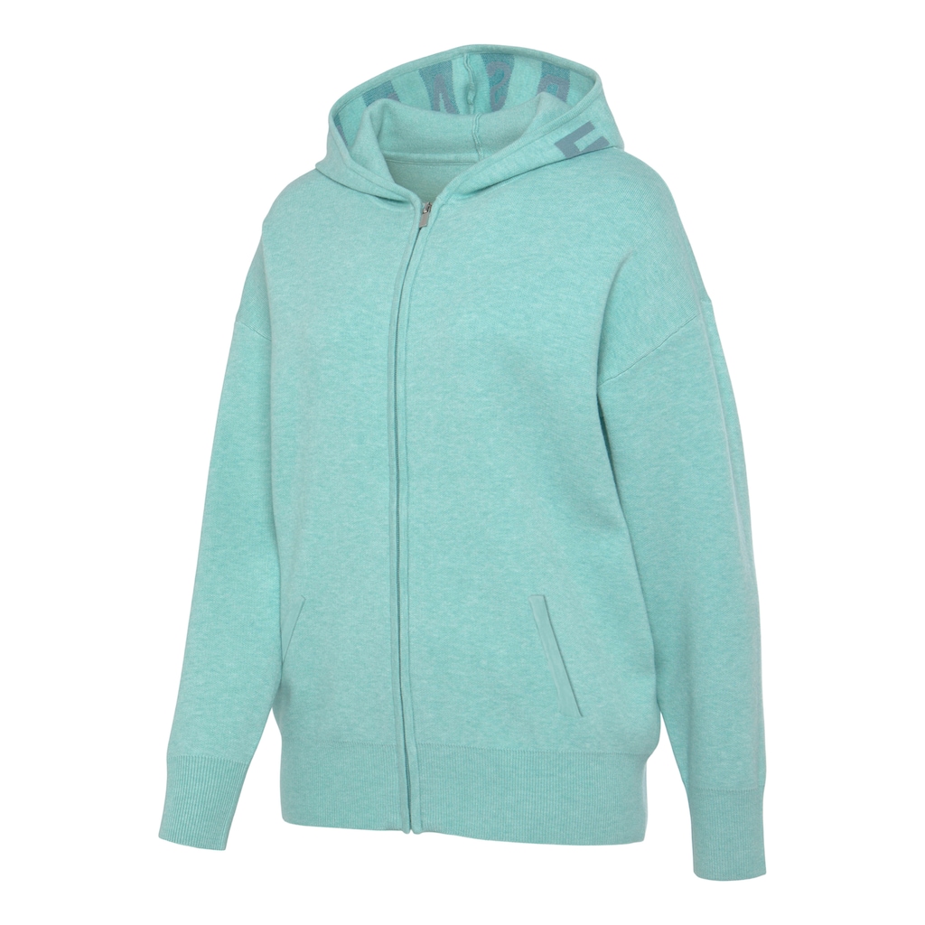 Elbsand Strickjacke, aus hochwertigen Strick und eingestricktem Logo, Loungewear