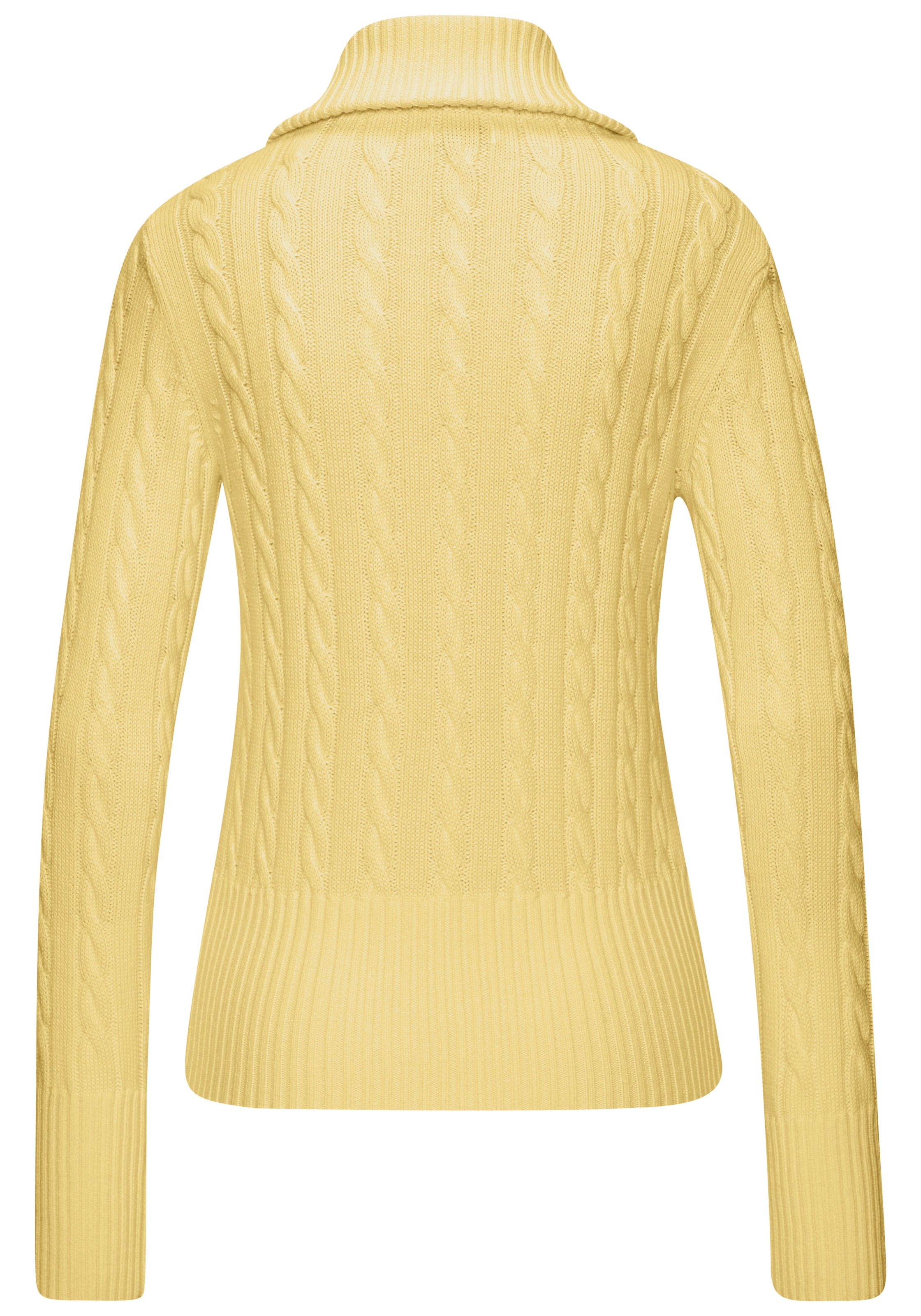 LASCANA Strickjacke mit Zopfstrickmuster, gemütlicher Cardigan mit Reissverschluss