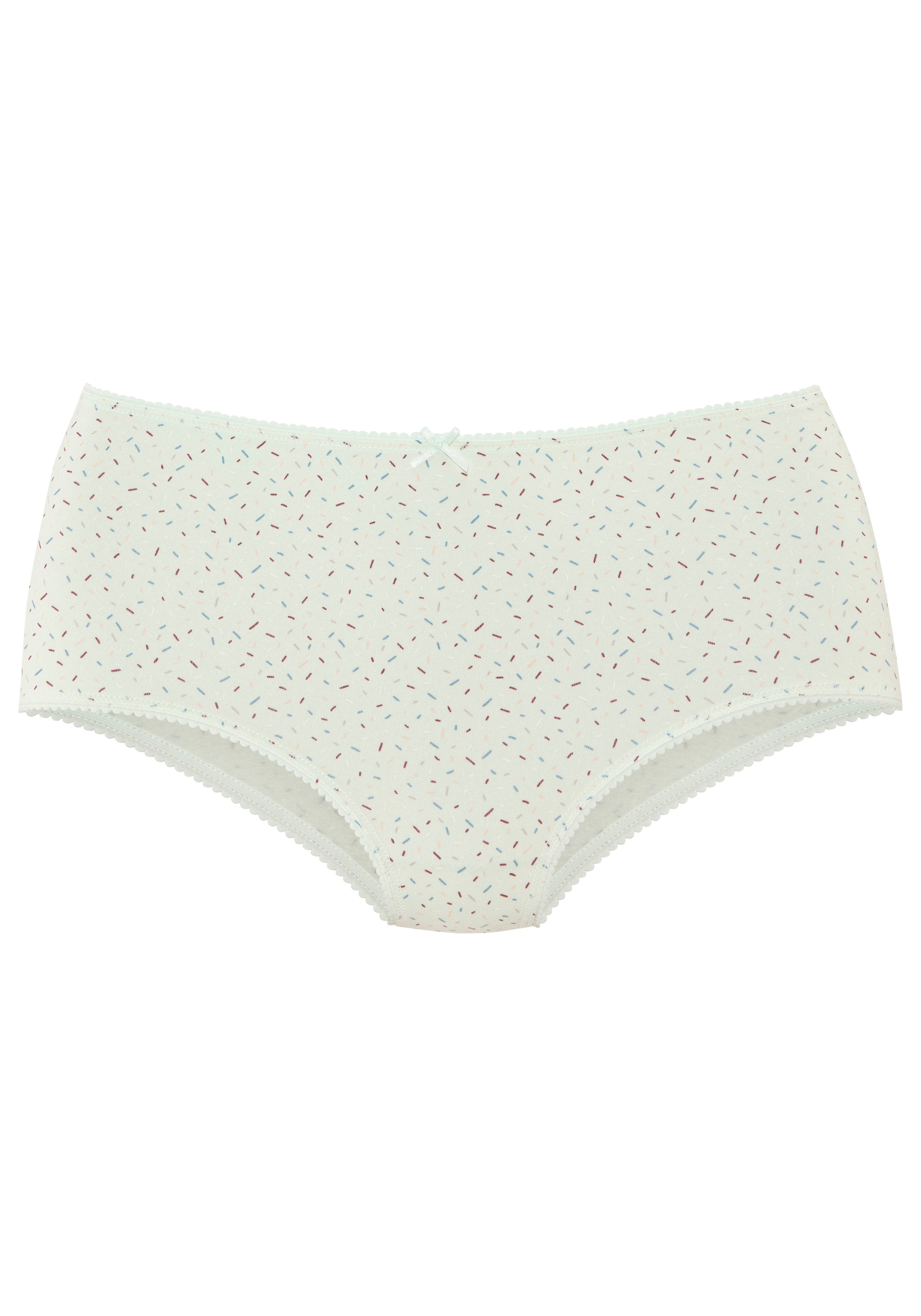 Vivance Taillenslip mit kleiner Häkelkante, elastische Baumwollmischung