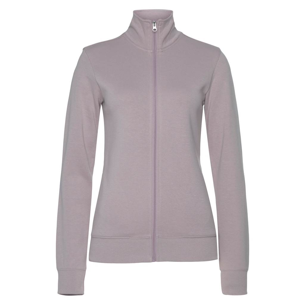 Bench. Loungewear Sweatjacke, mit bestickten Stehkragen, Loungeanzug