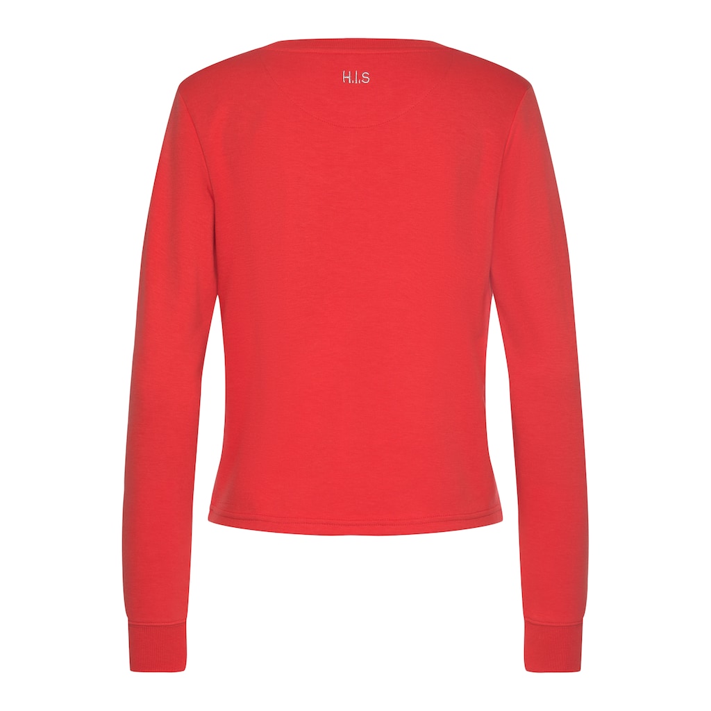 H.I.S Sweatshirt, mit Piping auf der Brust, Loungewear