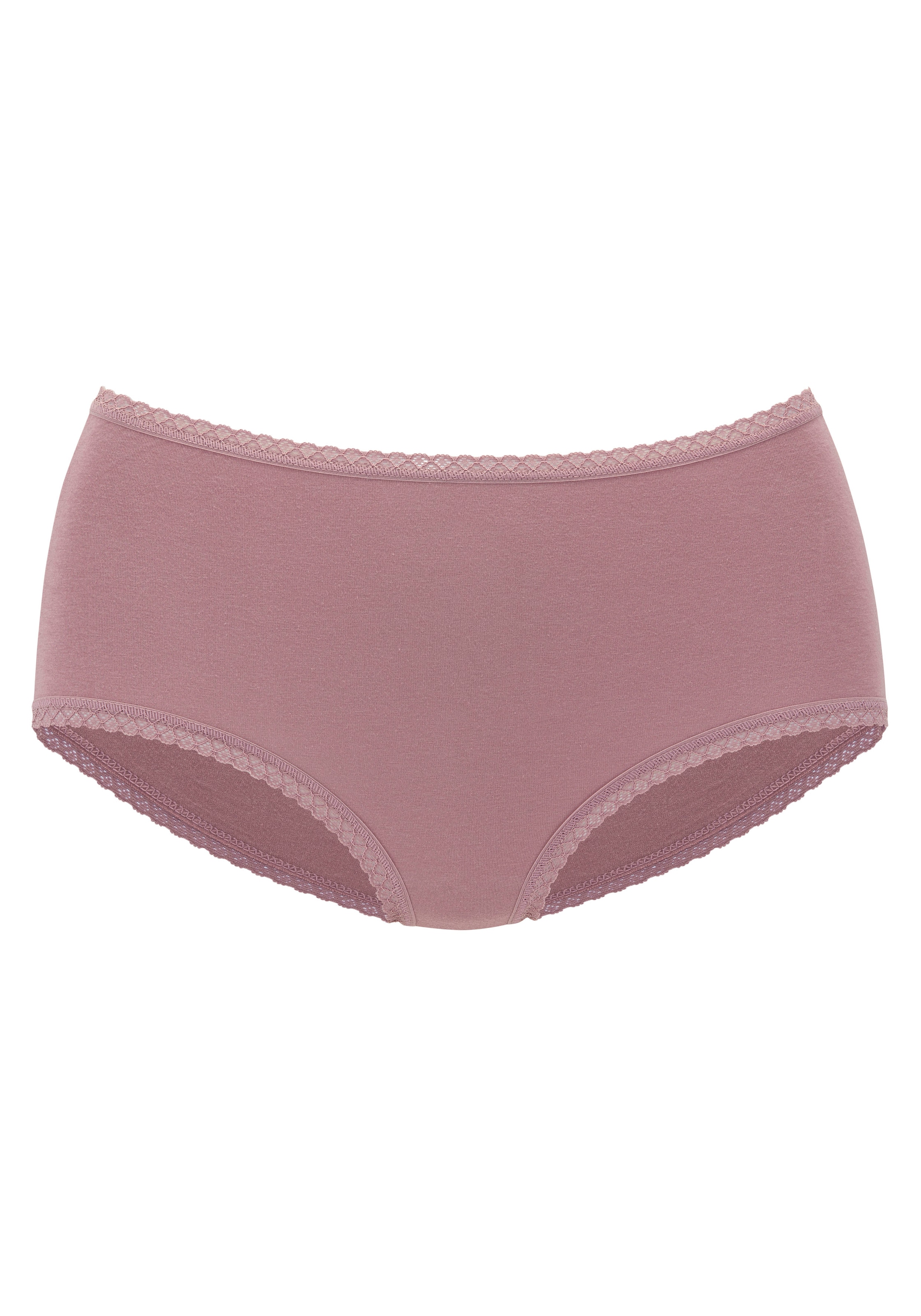 Vivance Culotte haute 7er-Pack,  aus weicher Baumwollqualität mit feiner Spitzeneinfassung